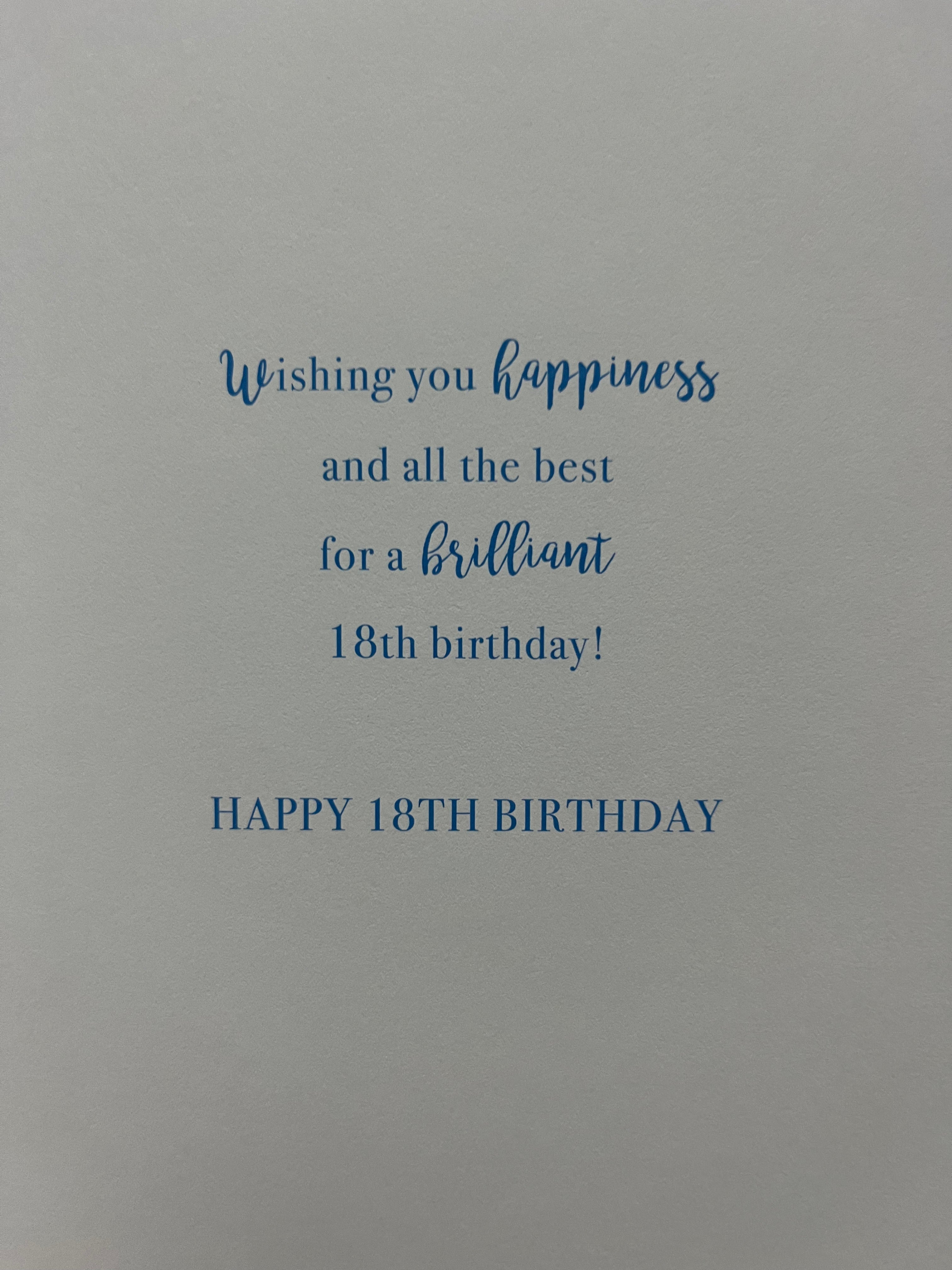 Age 18 Male Birthday Card