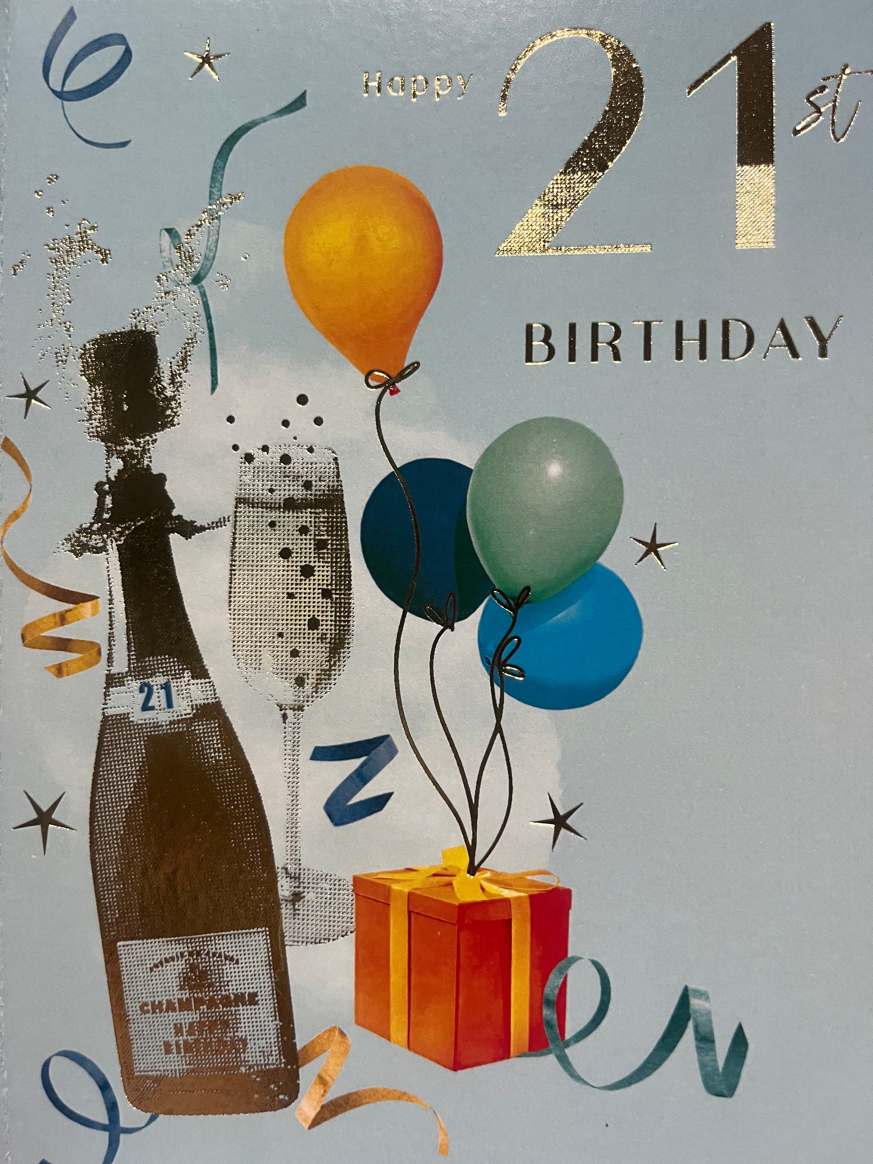 Age 21 Male Birthday Card