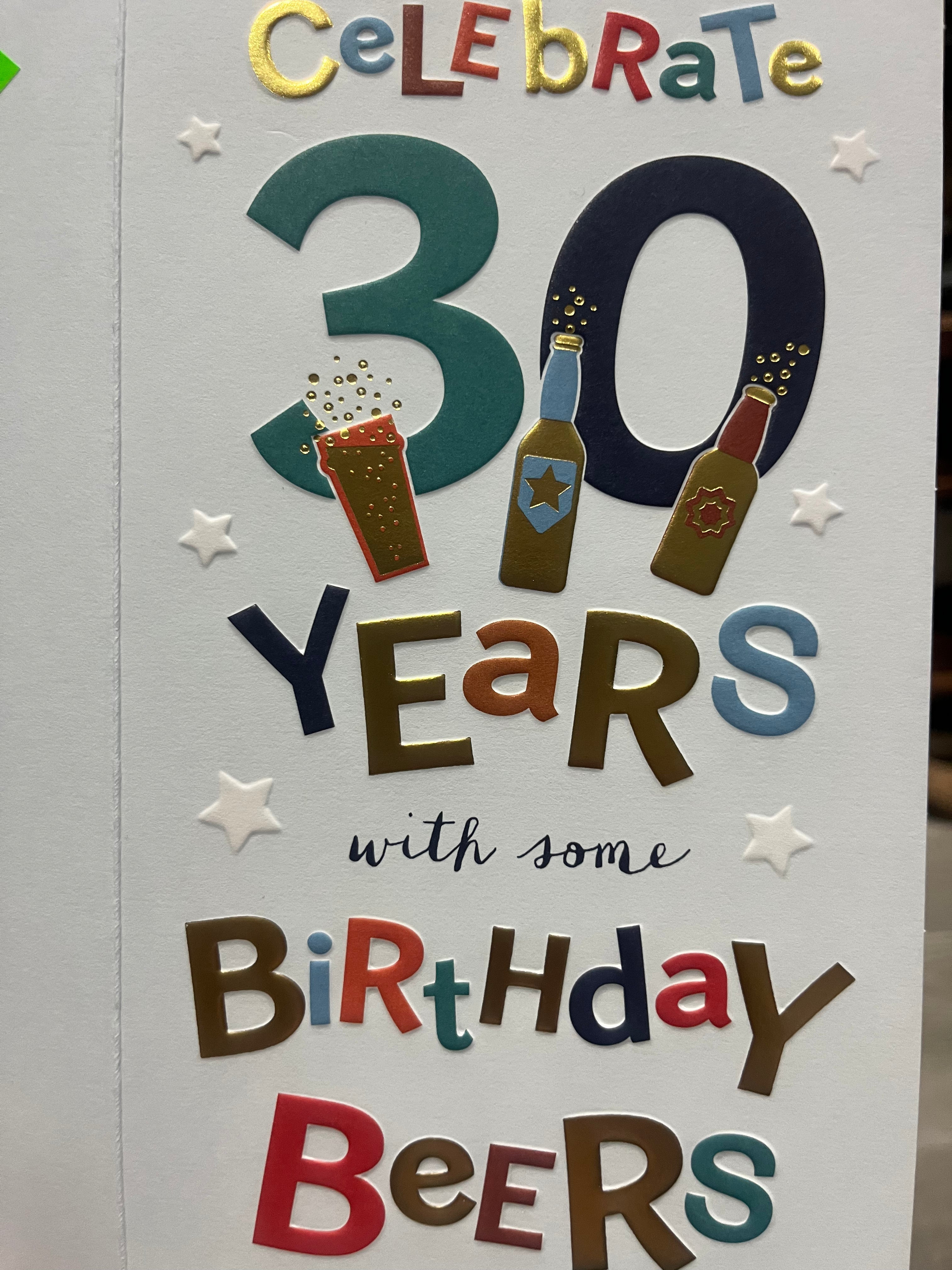 Age 30 Male Birthday Card