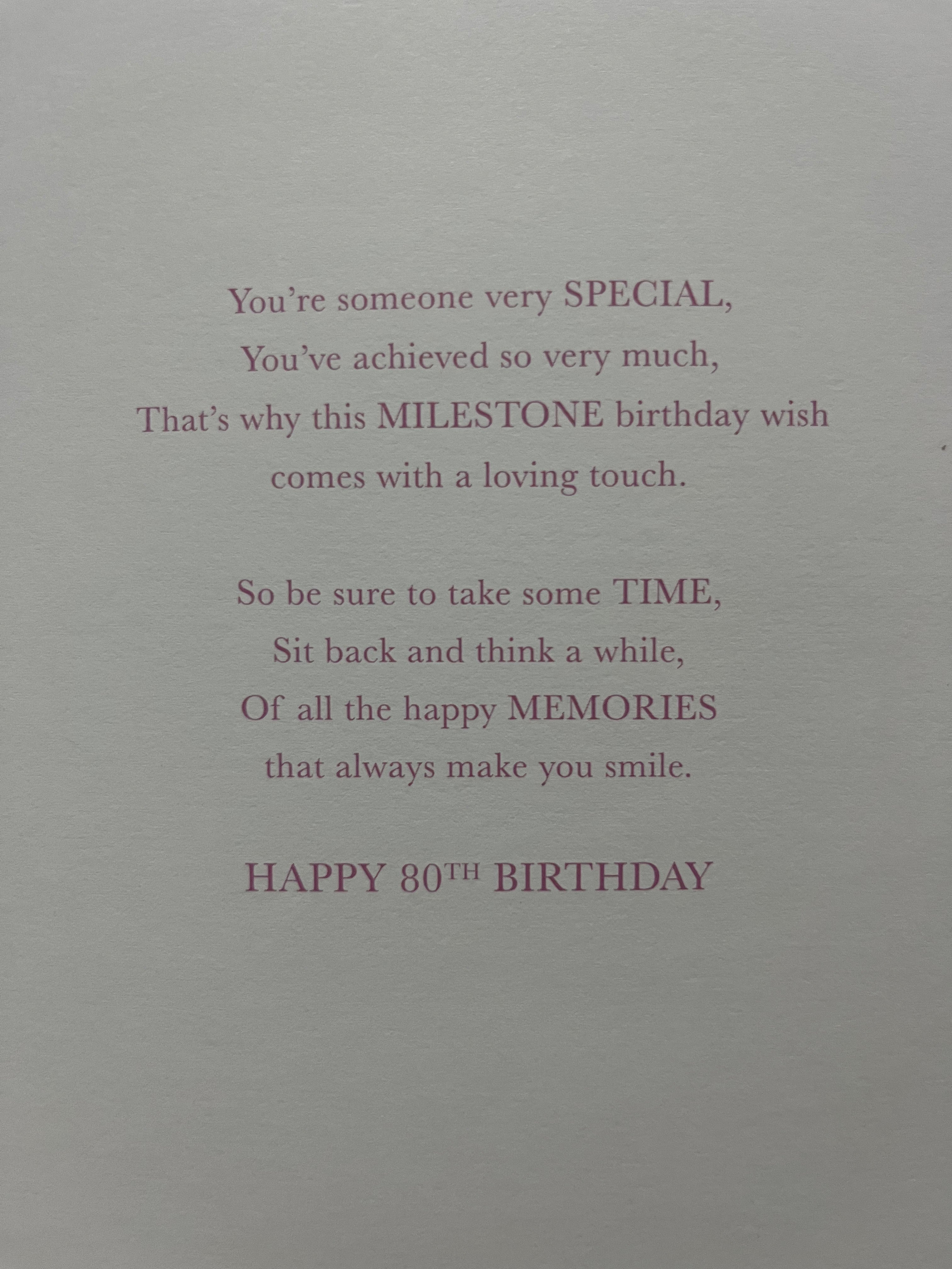 Age 80 Female Birthday Card