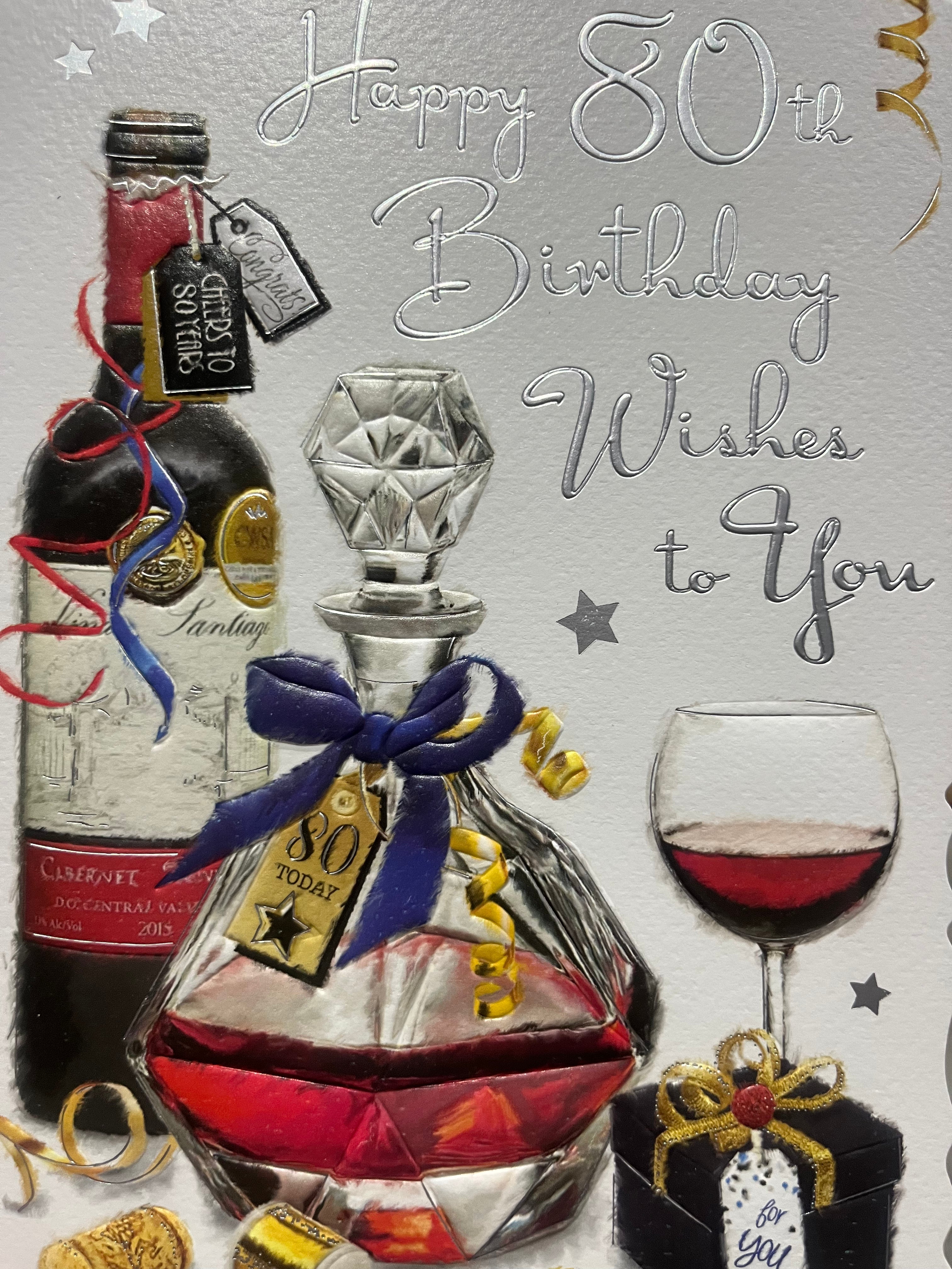 Age 80 Male Birthday Card