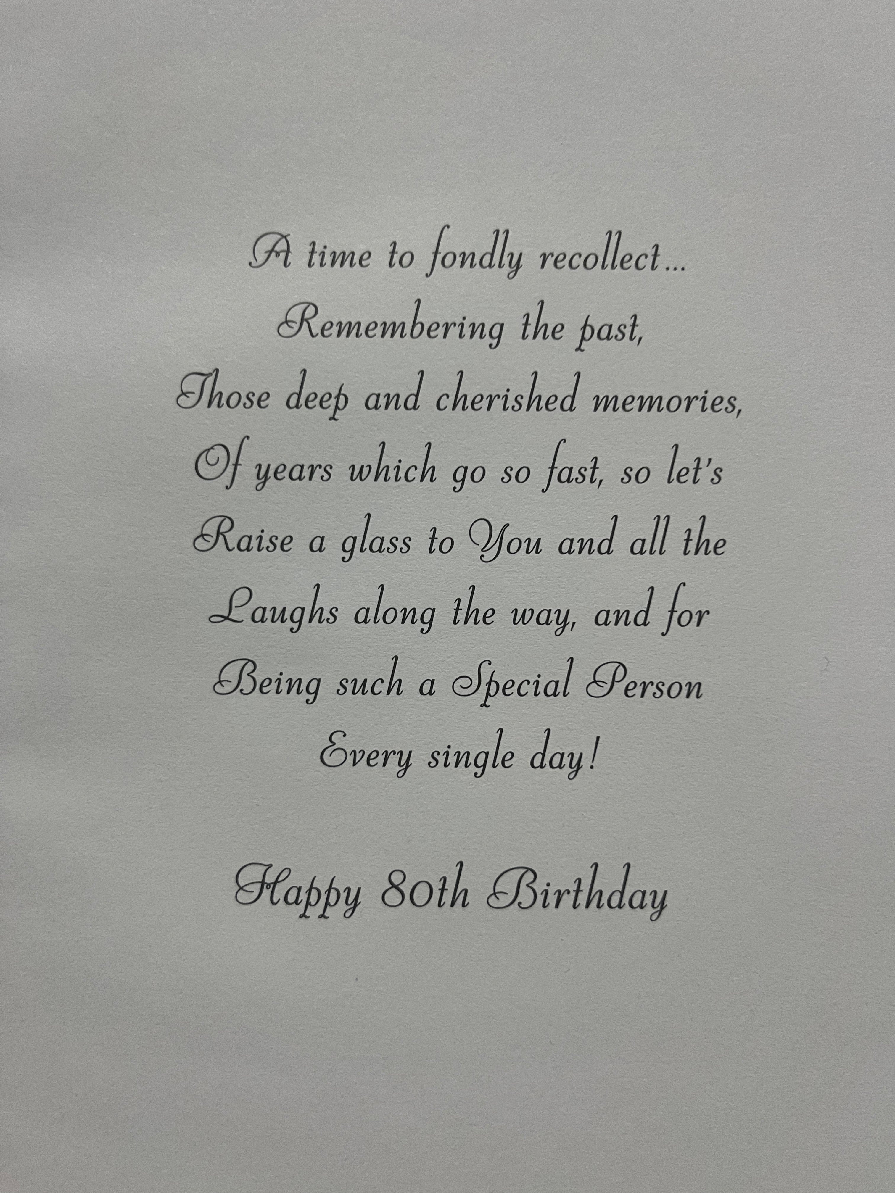 Age 80 Male Birthday Card