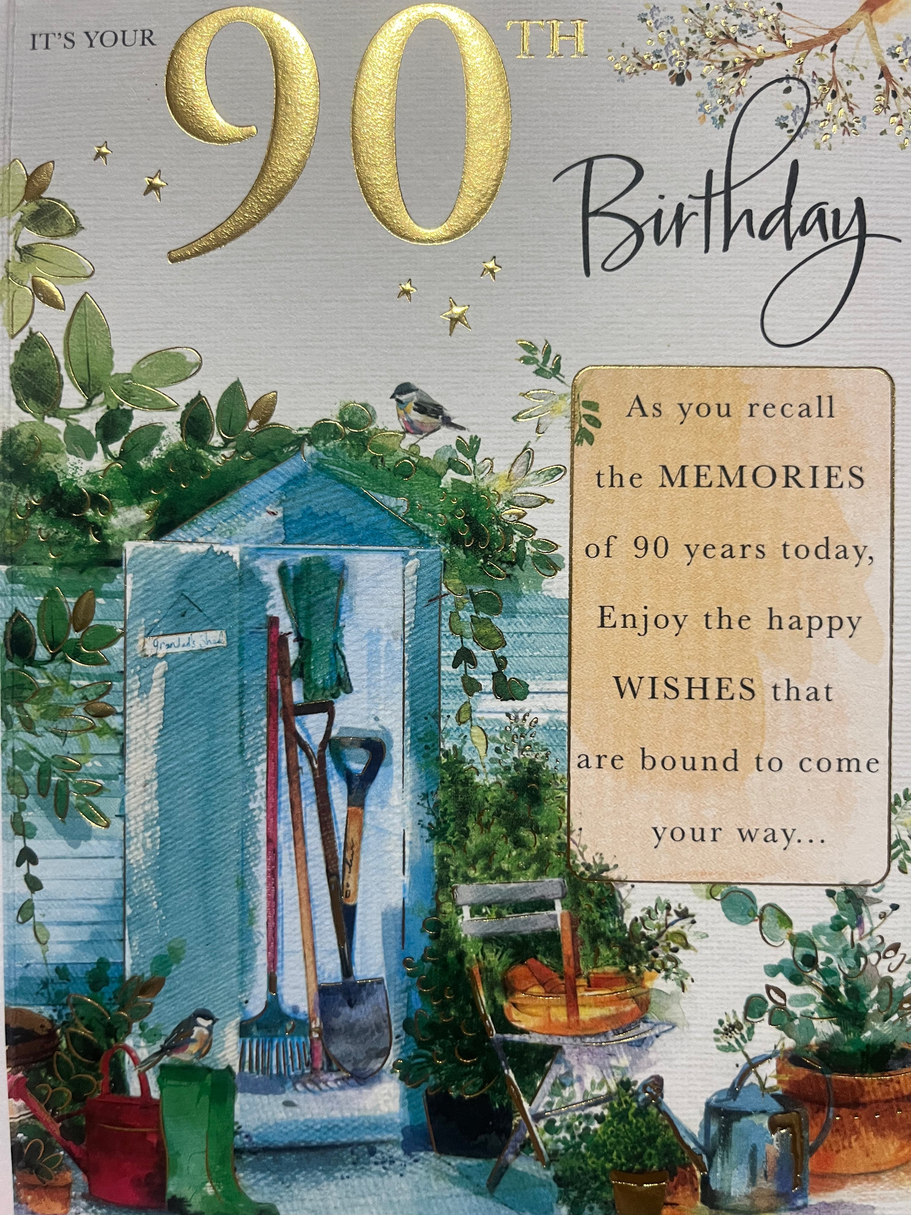 Age 90 Male Birthday Card
