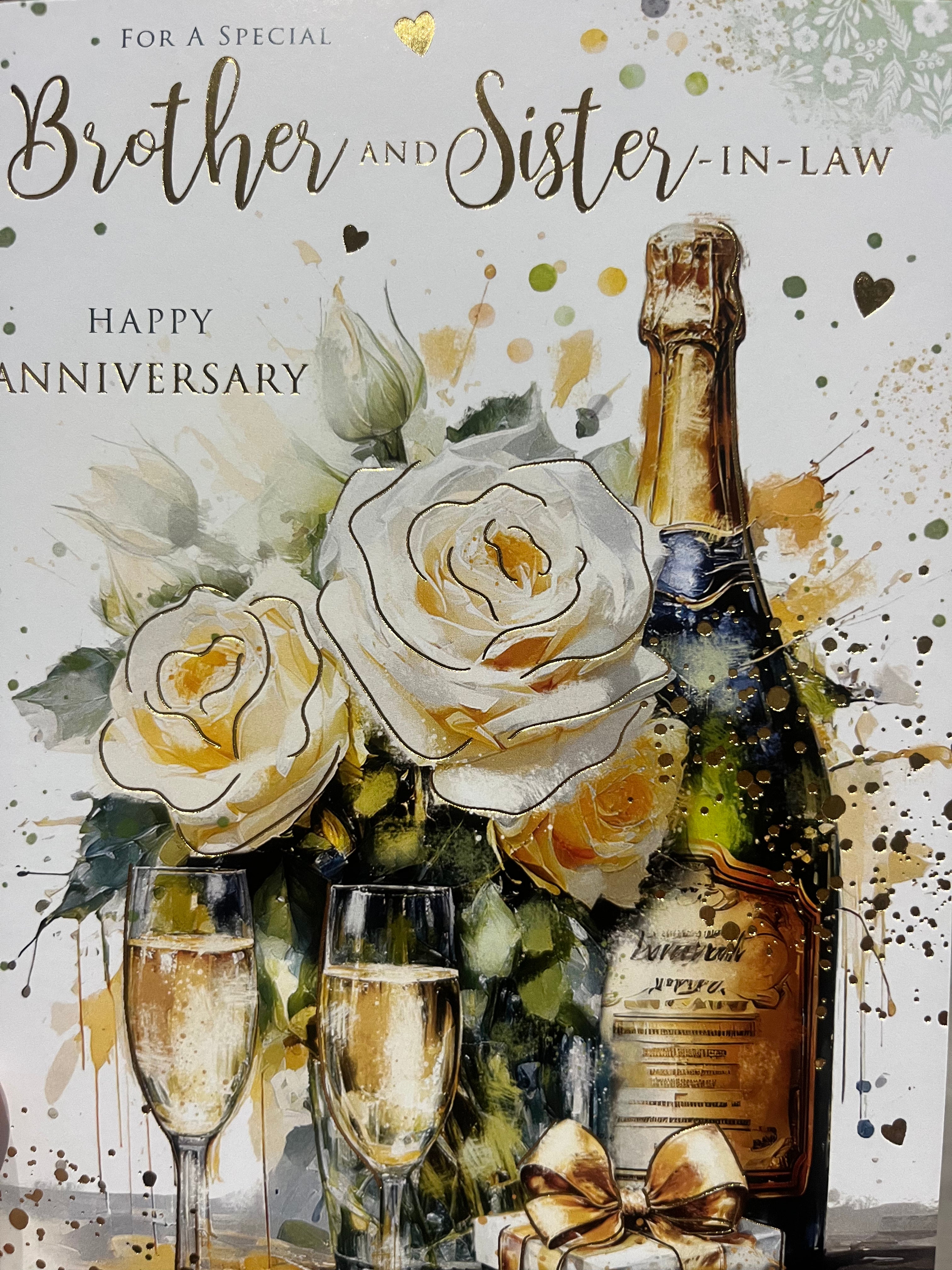 Brother and Sister in Law Anniversary Card