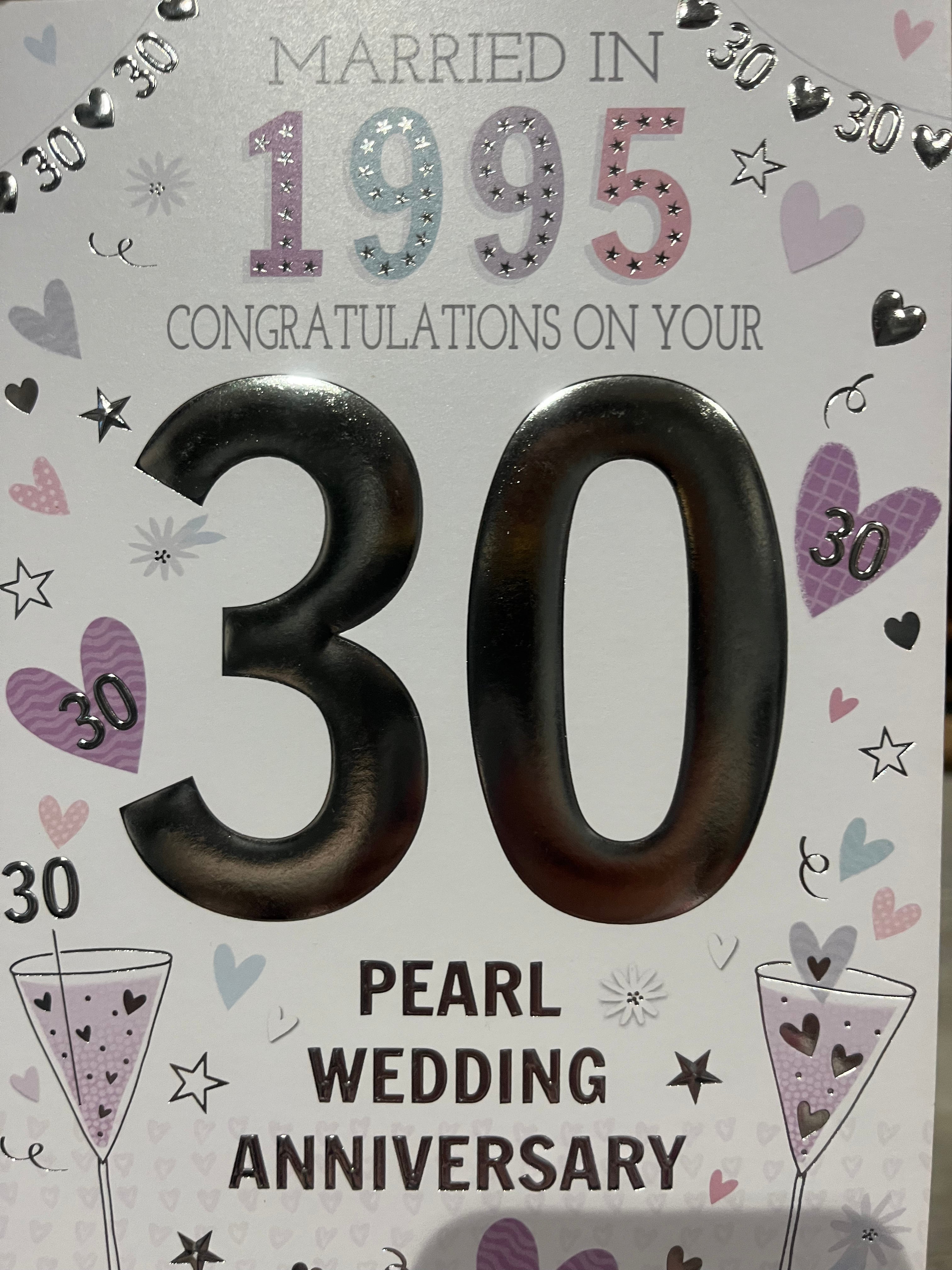 Pearl Wedding Card
