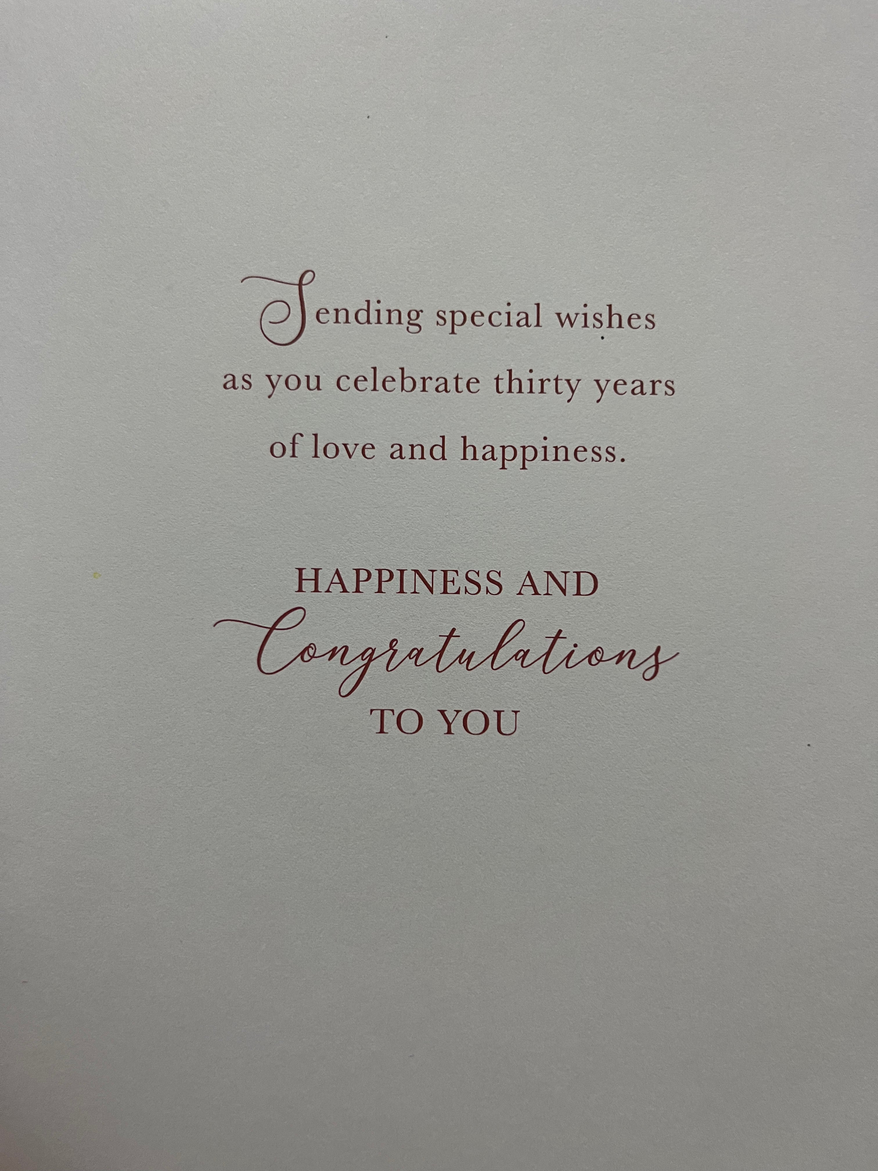 Pearl Wedding Card