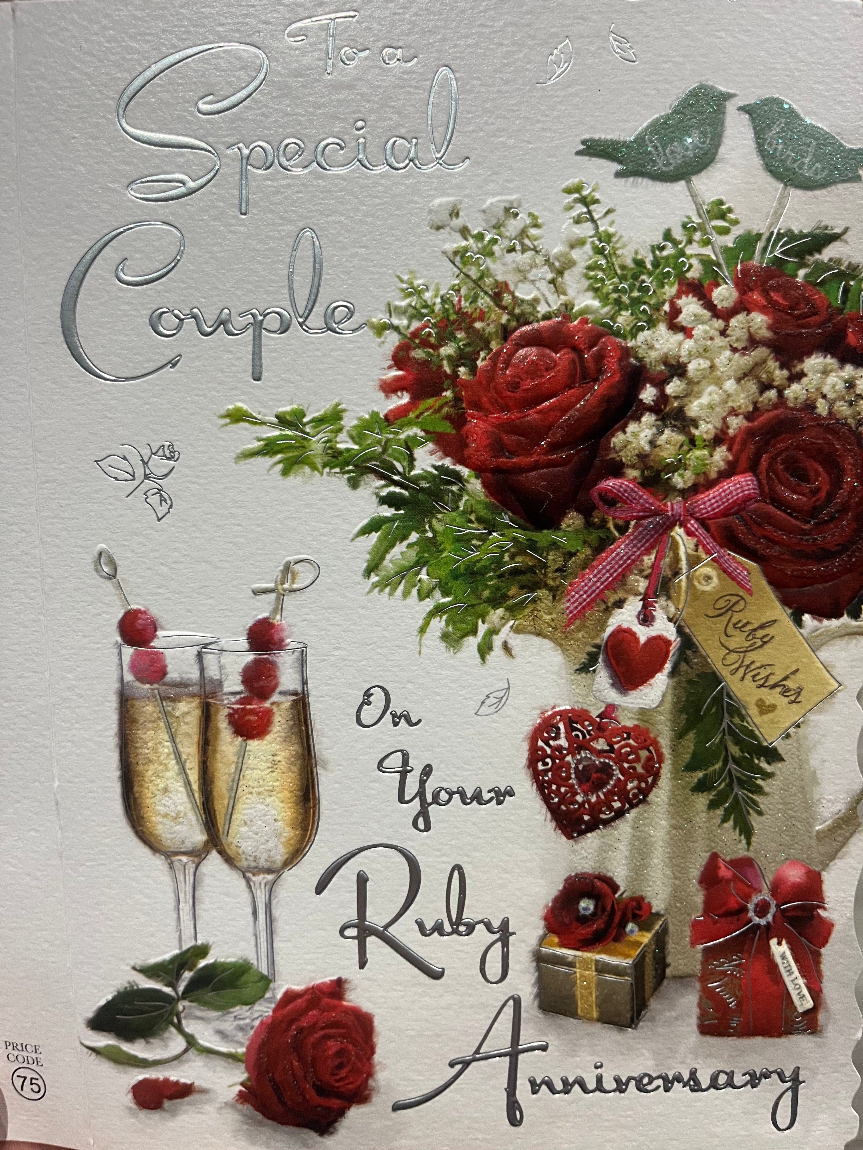 Ruby Wedding Card