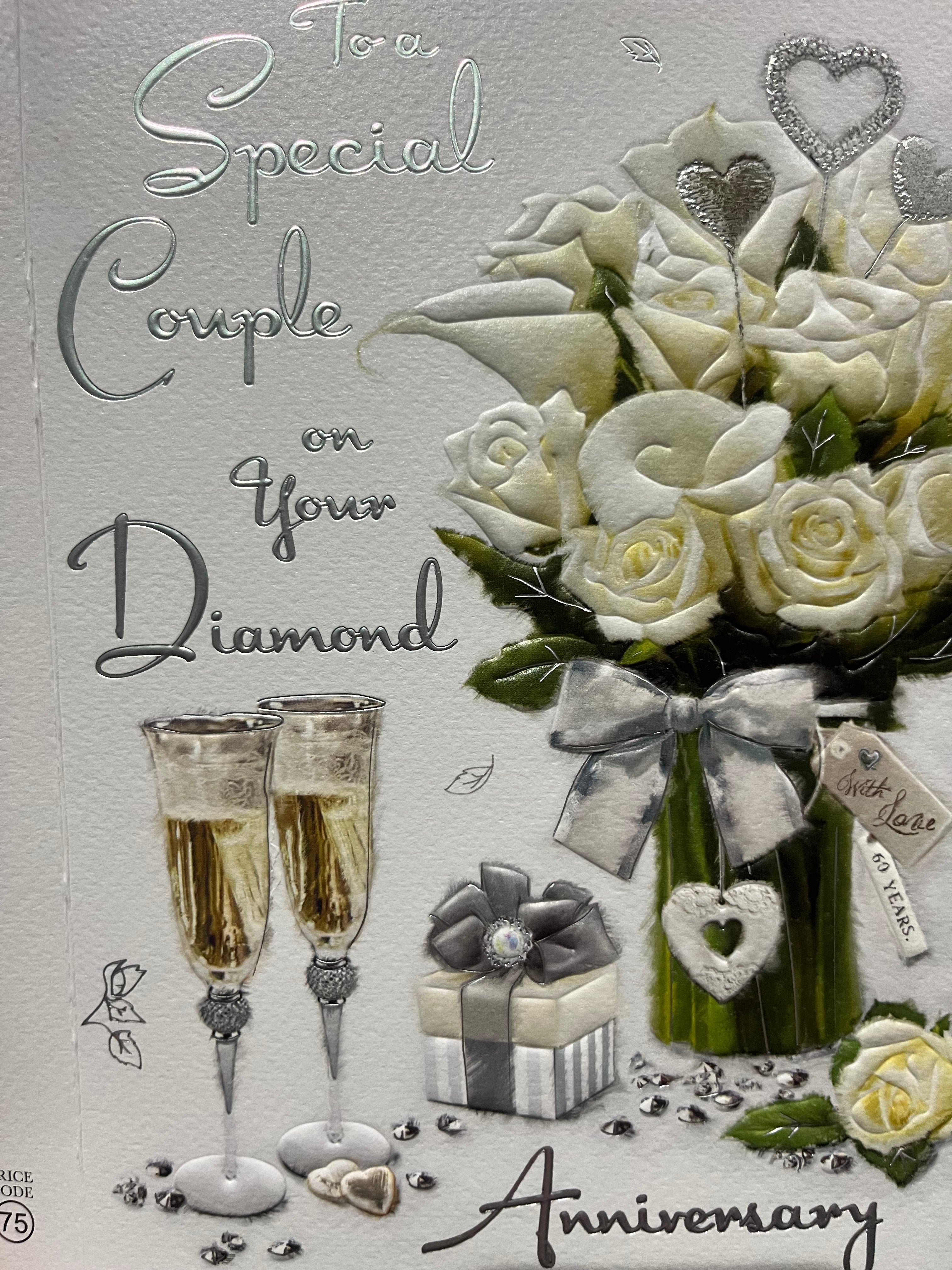 Diamond Wedding Card