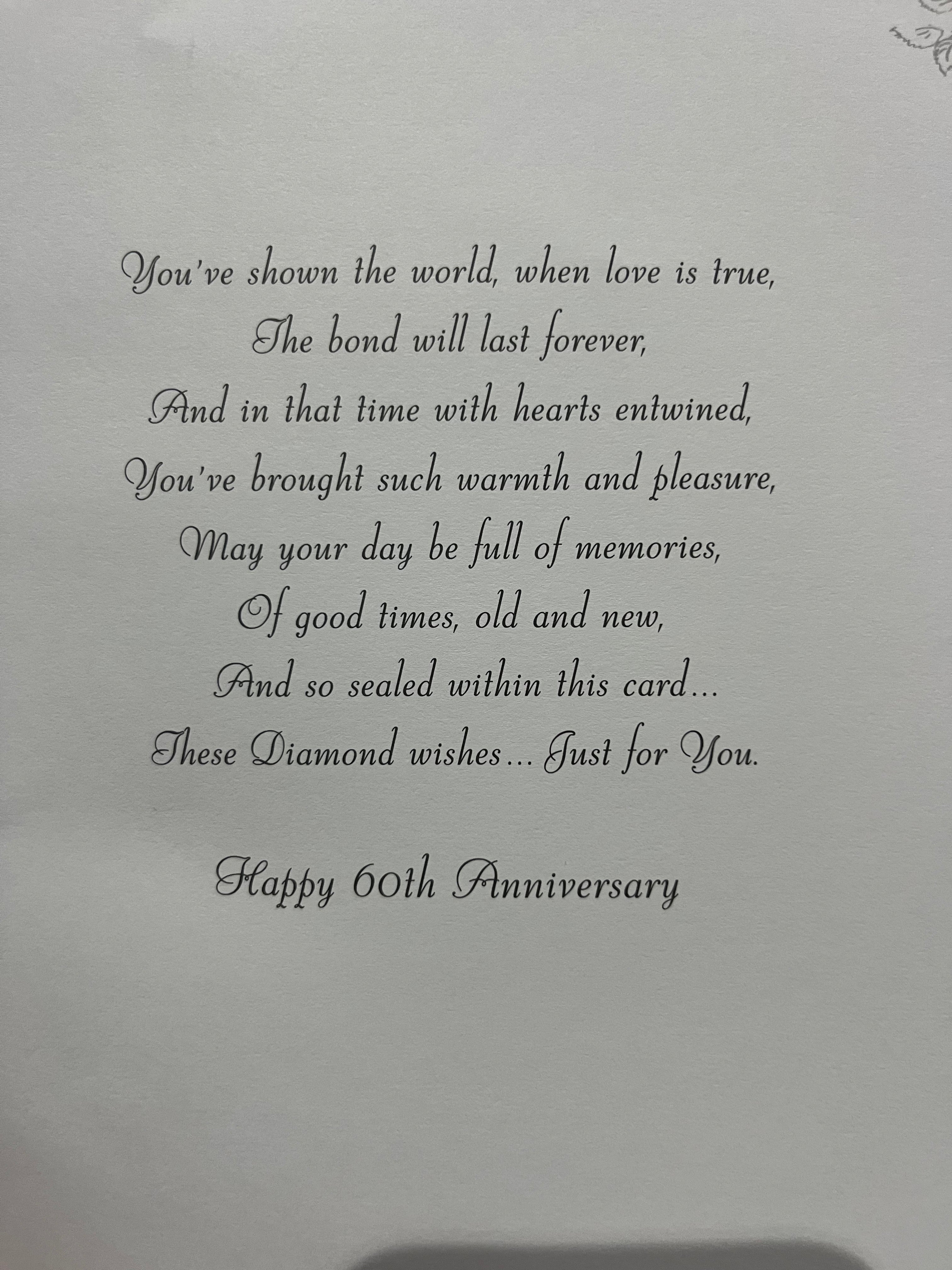 Diamond Wedding Card