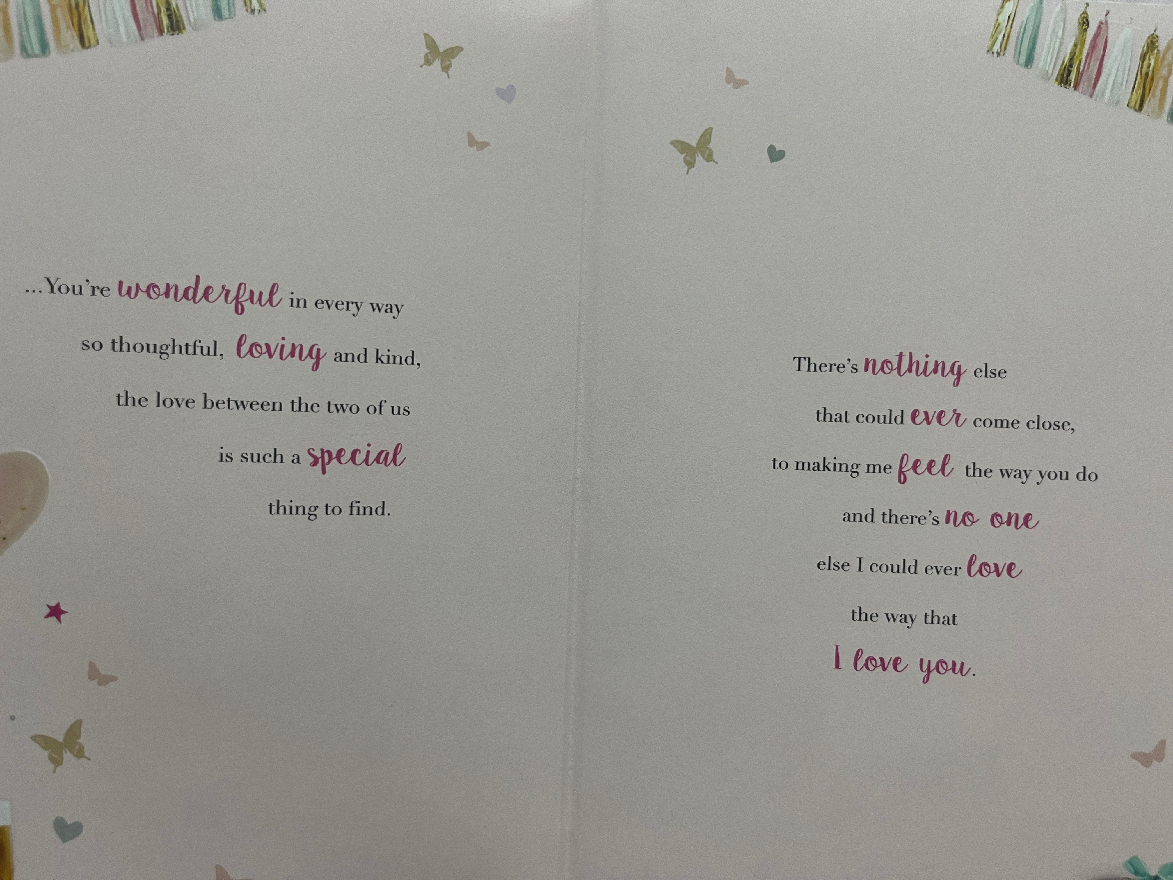 The One I Love Birthday Card