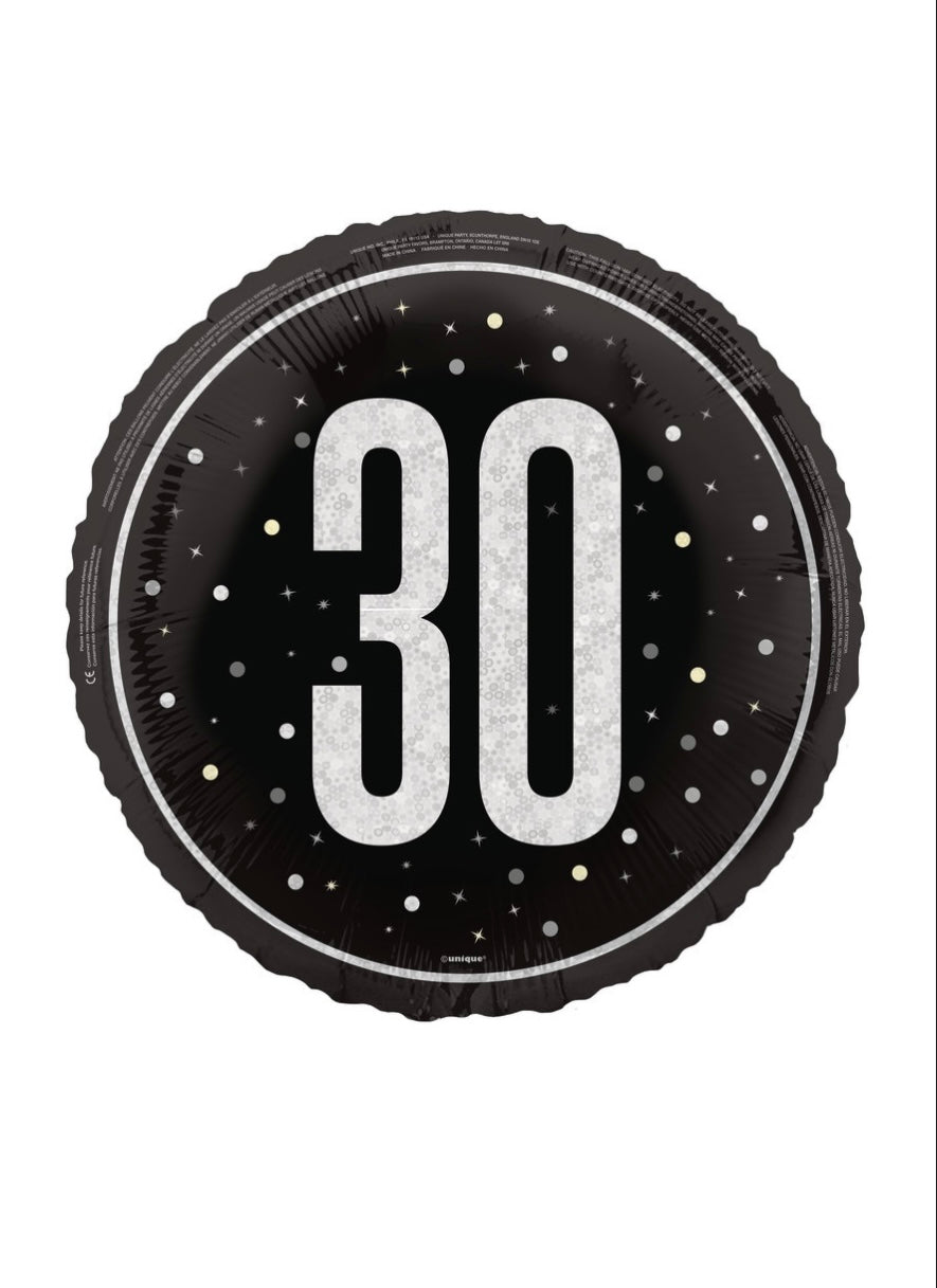 18" Ages 30 to 100 Foil Balloons