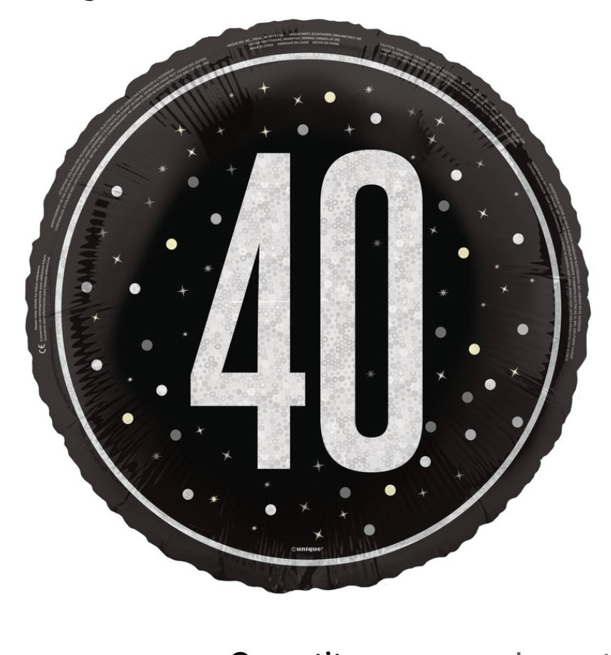 18" Ages 30 to 100 Foil Balloons