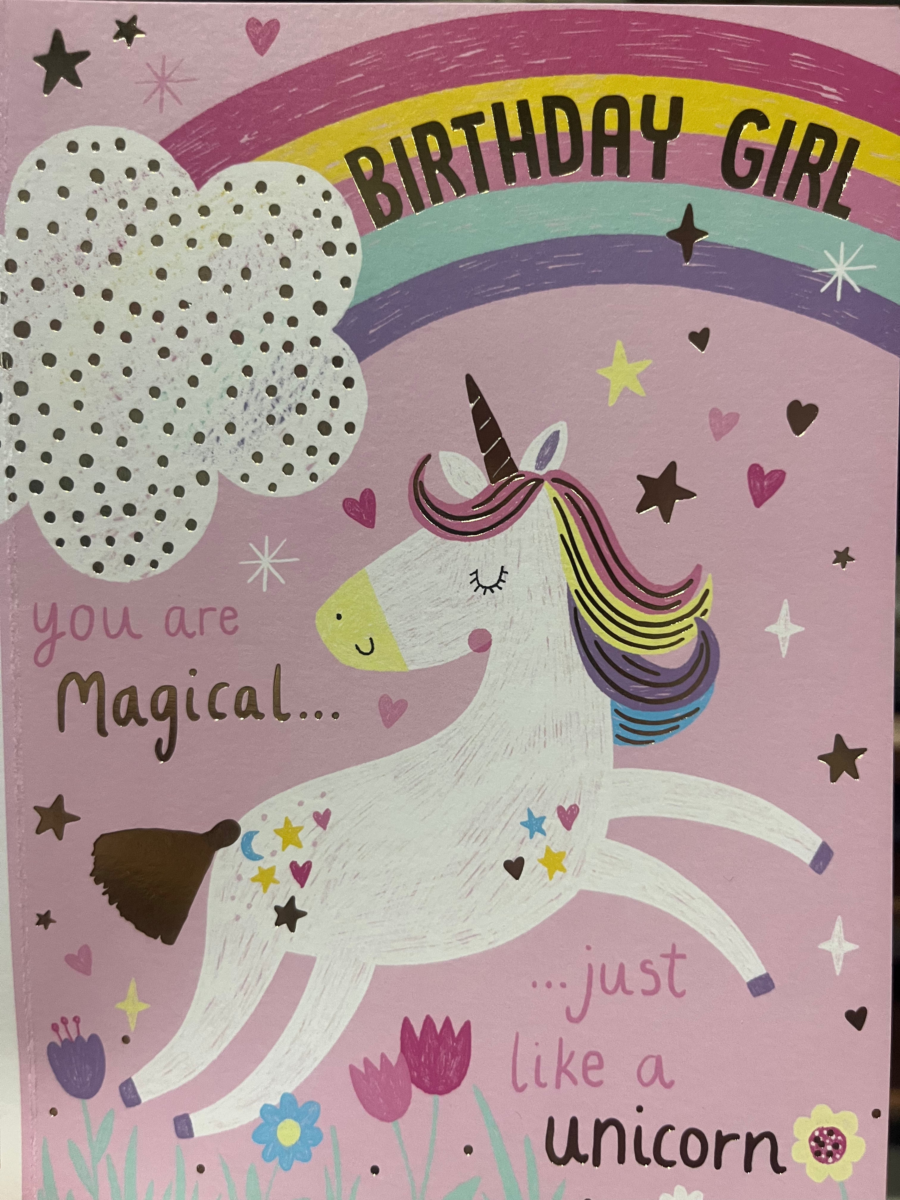 Female Juvenile Birthday Card. Birthday Girl