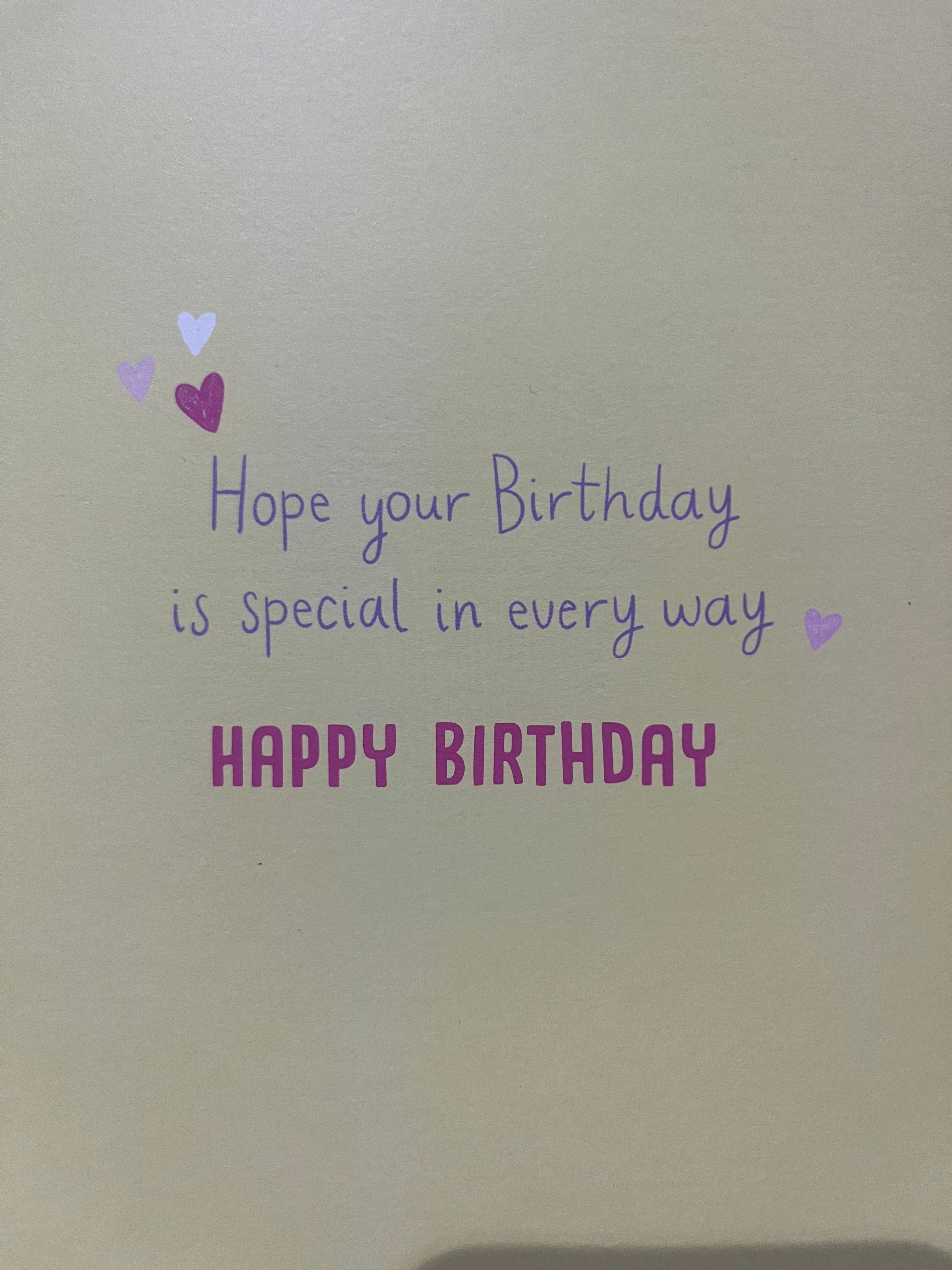 Female Juvenile Birthday Card. Birthday Girl