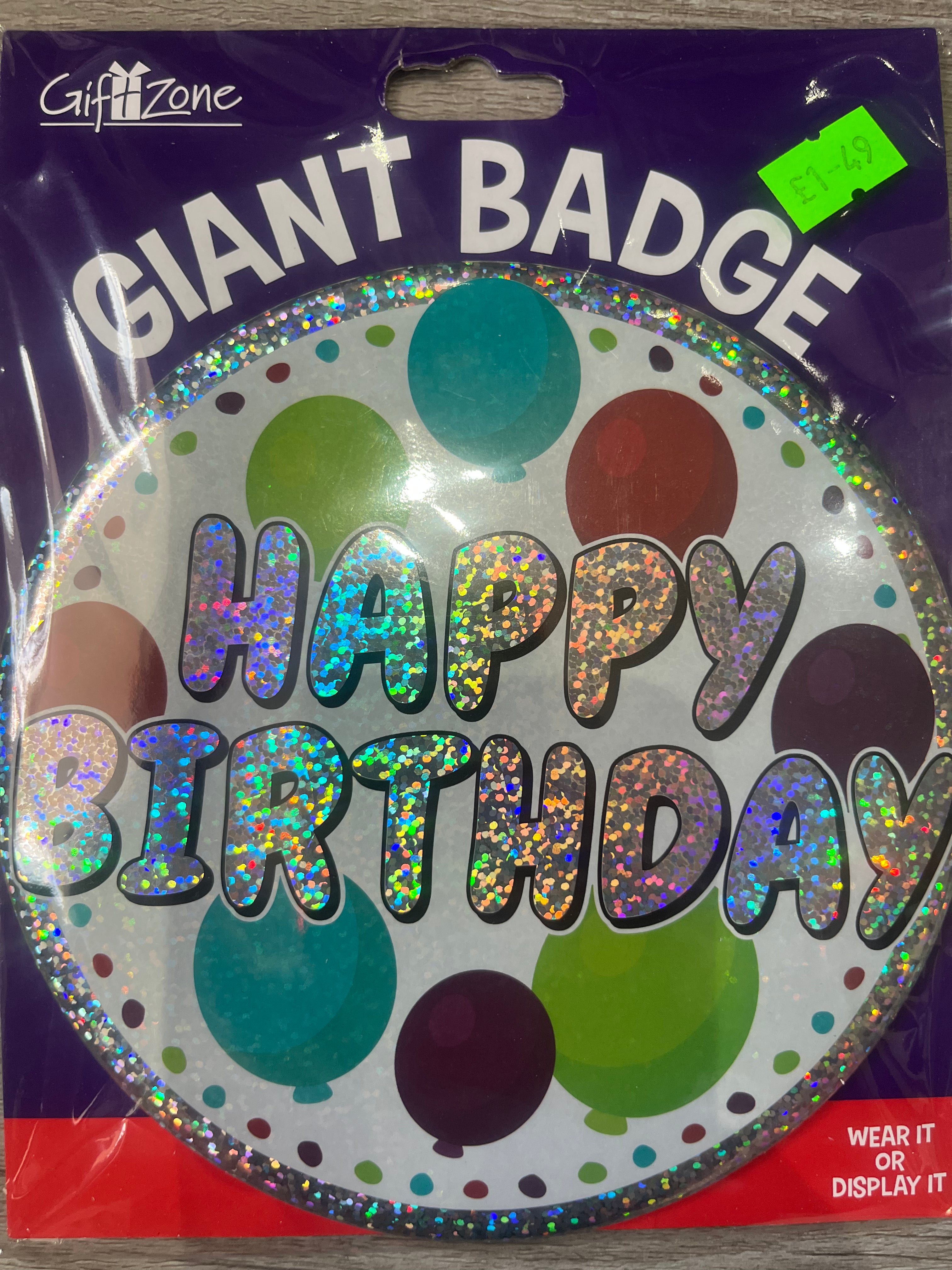 Giant Badge. Happy Birthday