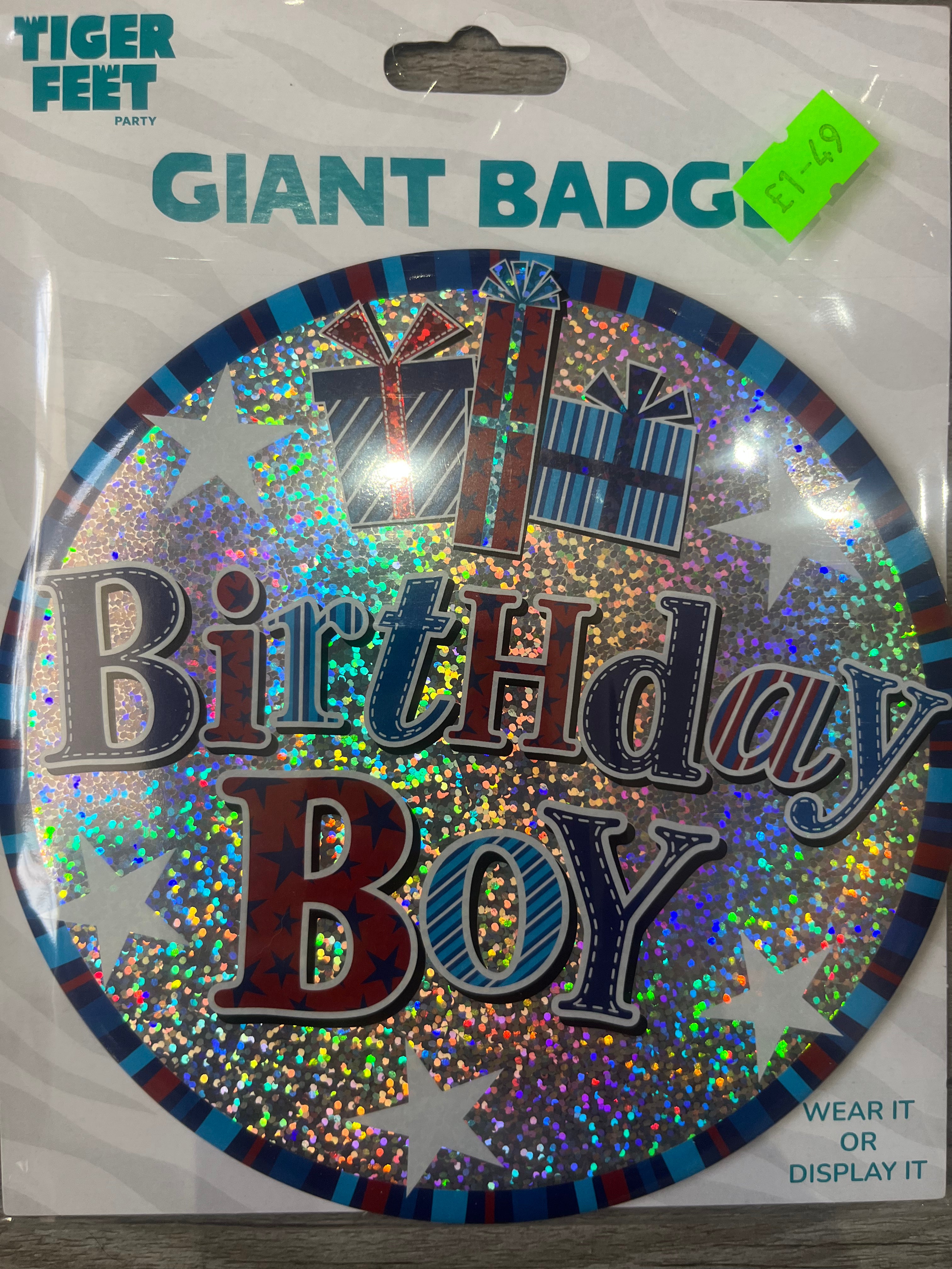 Giant Badge. Birthday Boy