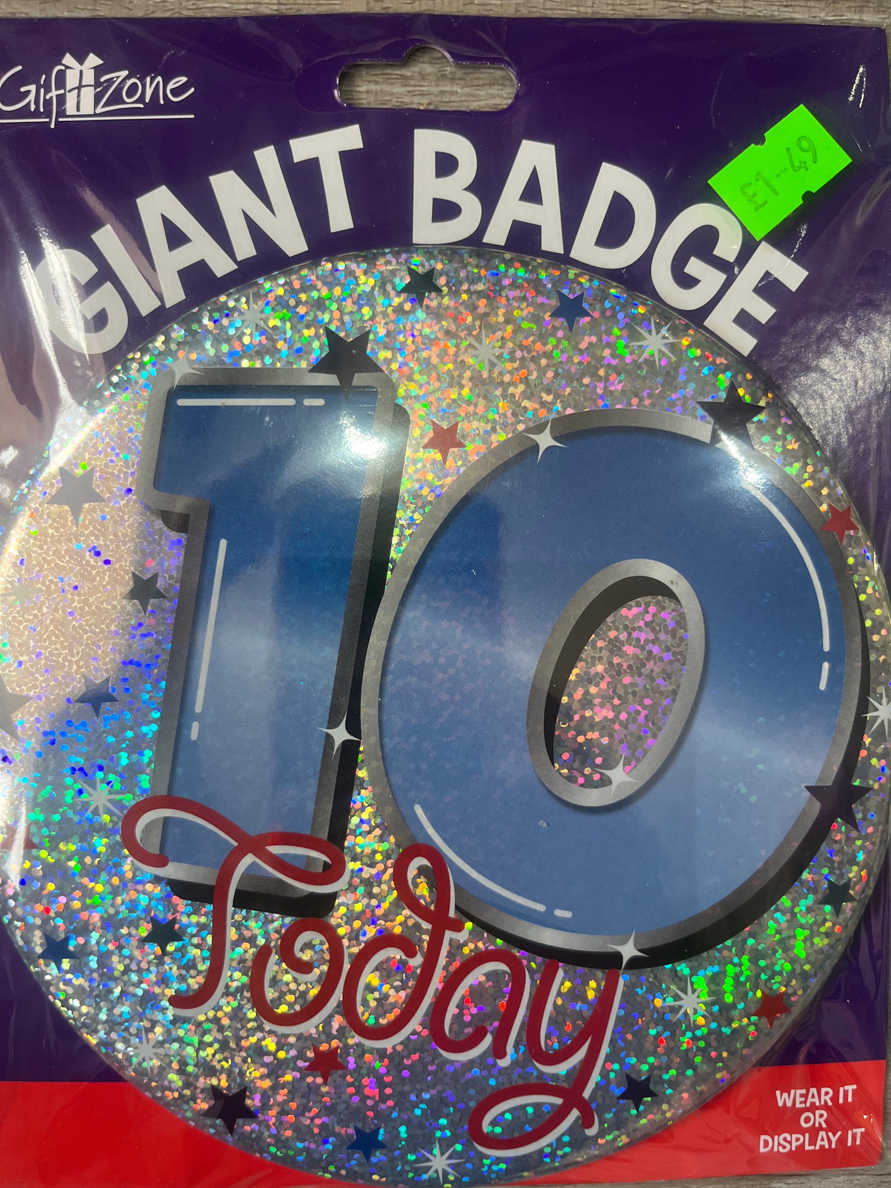 Giant Badge. Age 10