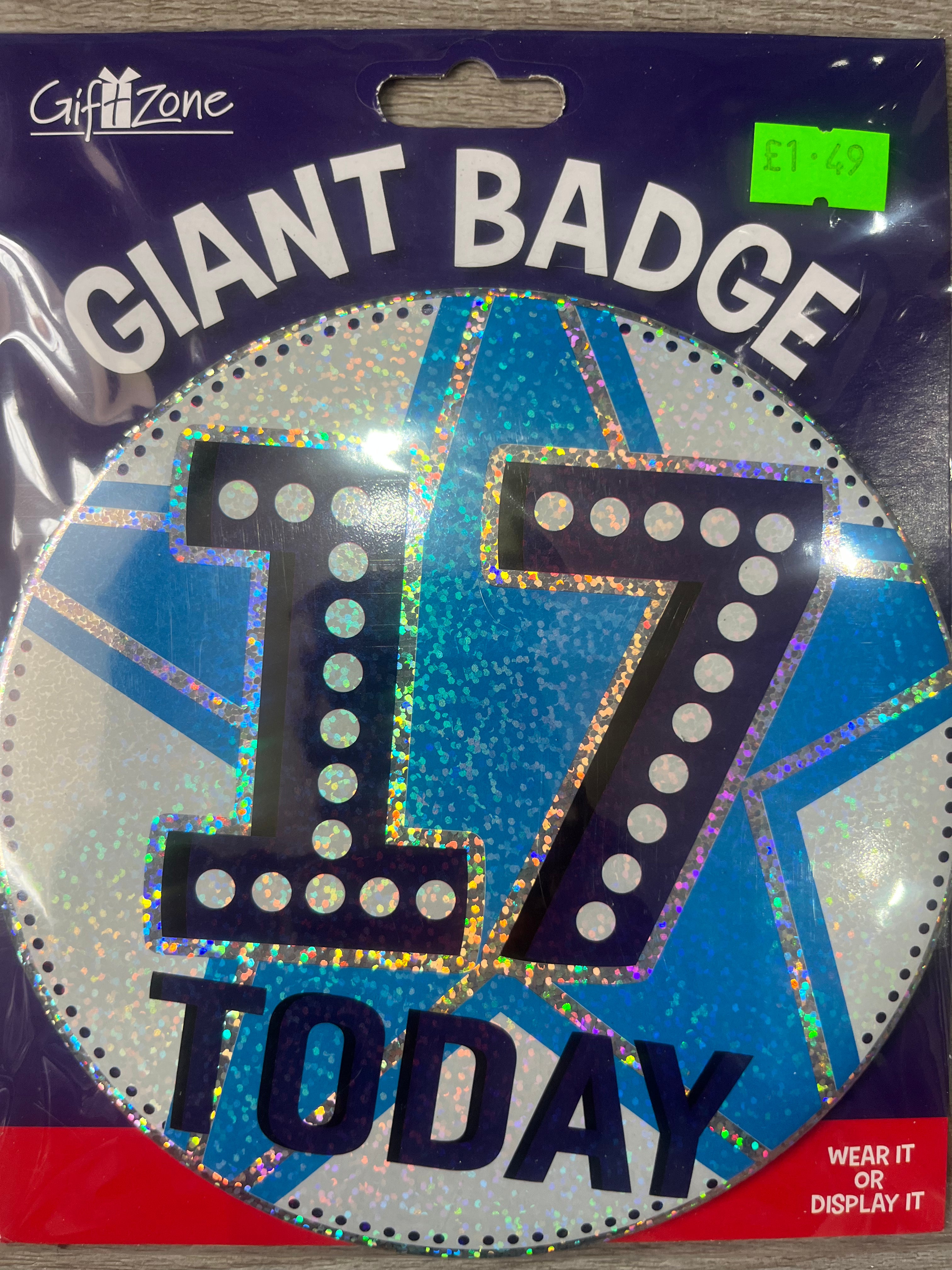 Giant Badge. Age 17
