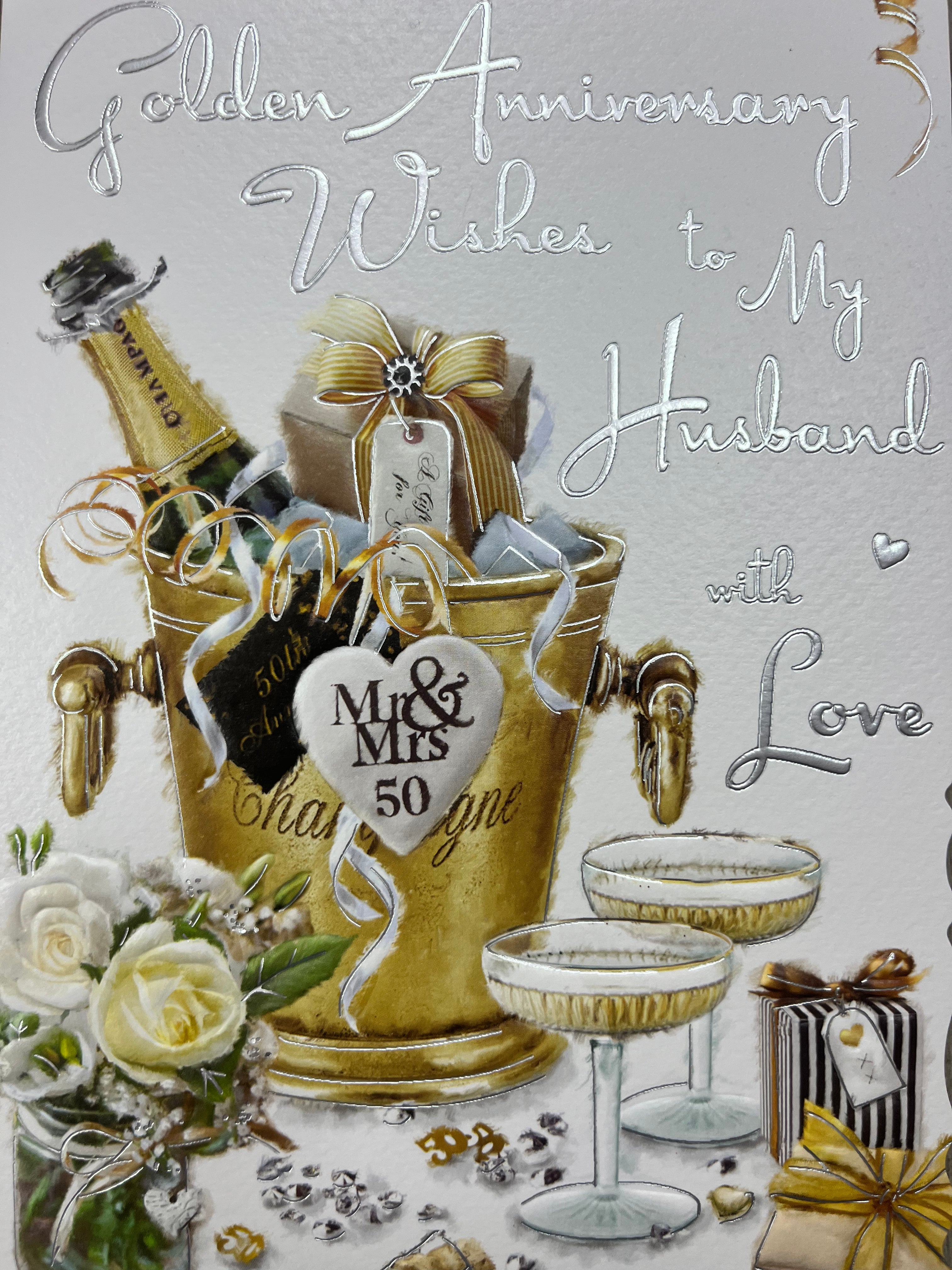 Husband Golden Wedding Anniversary Card