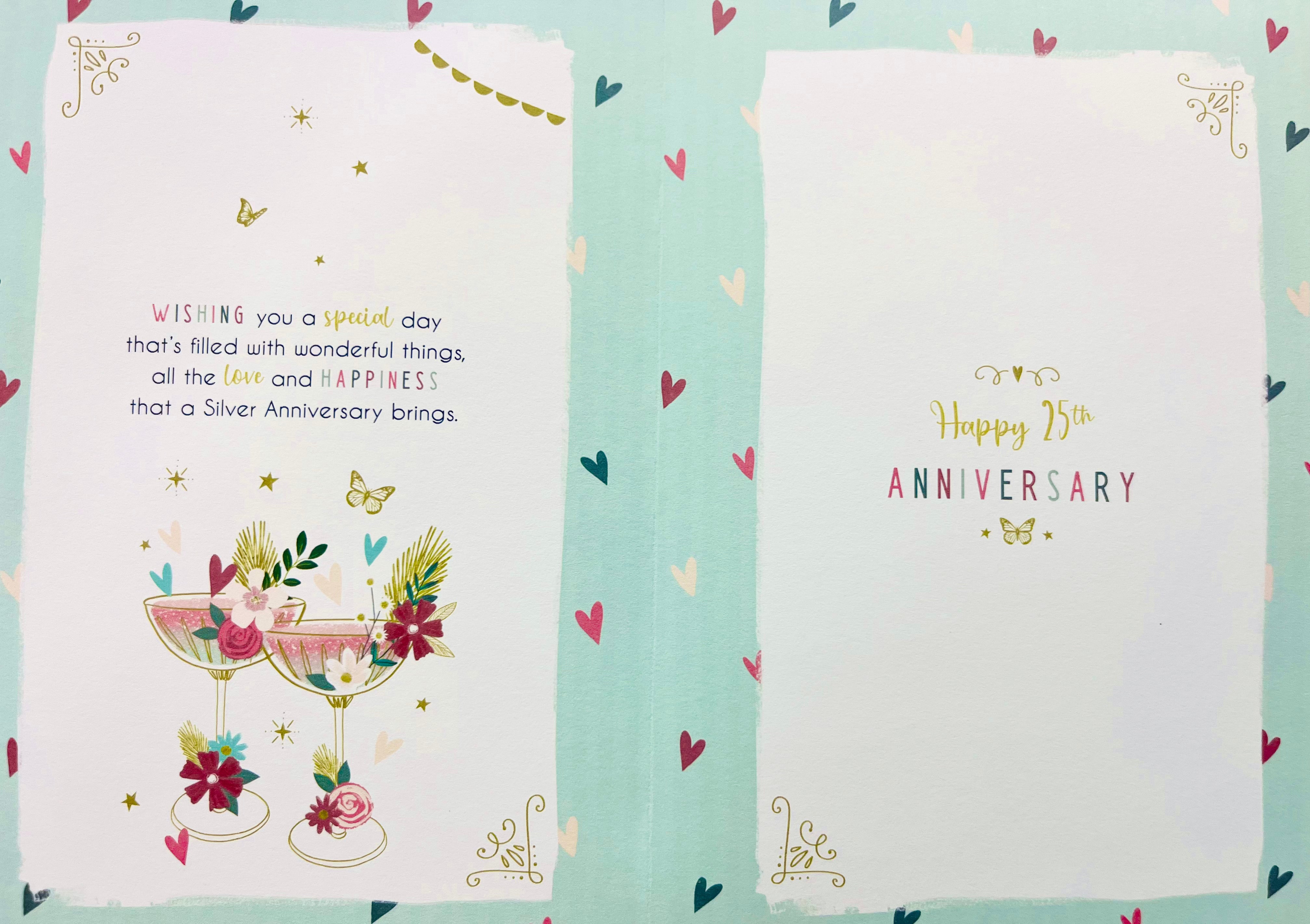 Sister and Brother in Law Silver Wedding Anniversary Card