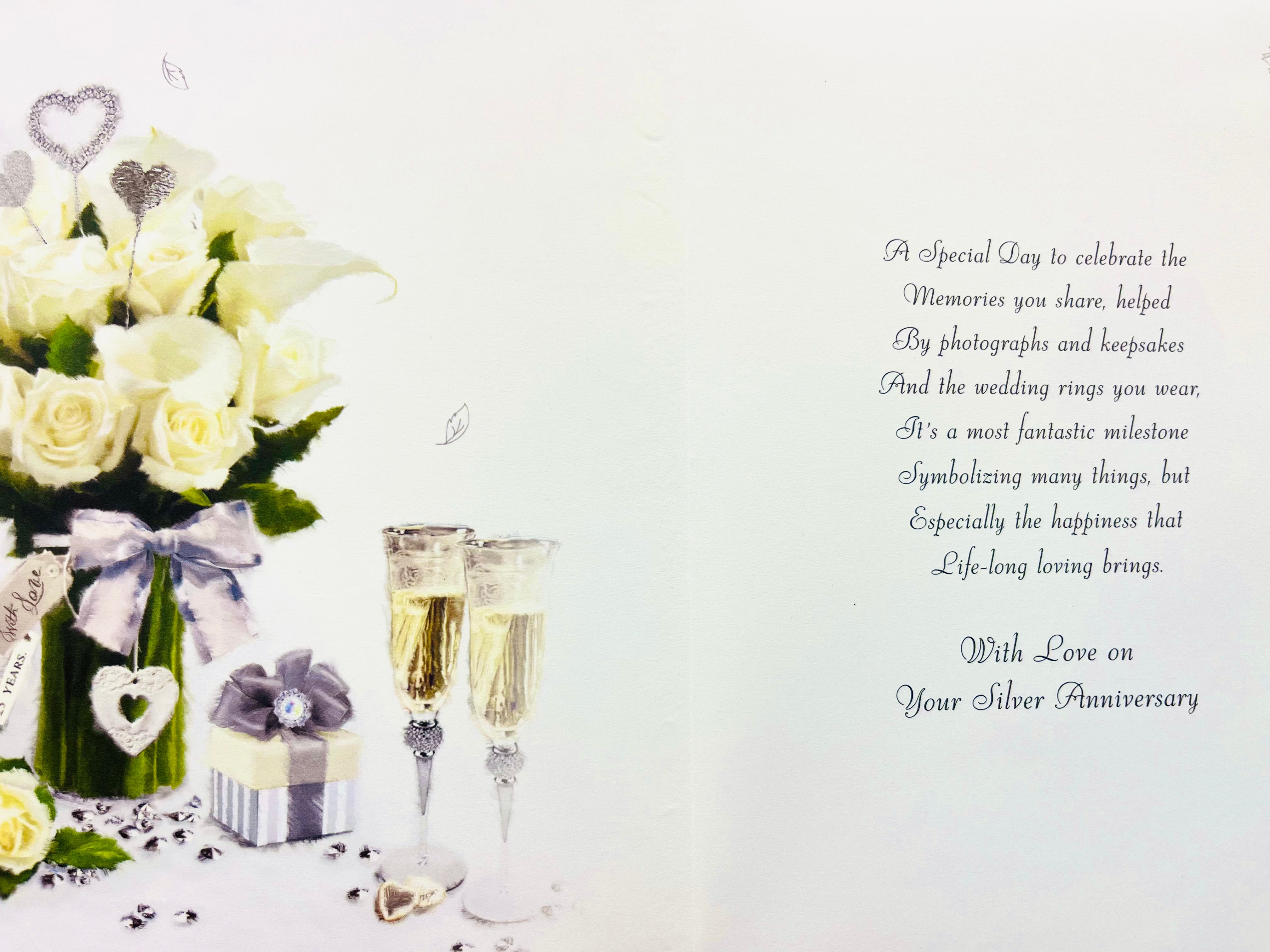 Mum and Dad Silver Wedding Anniversary Card