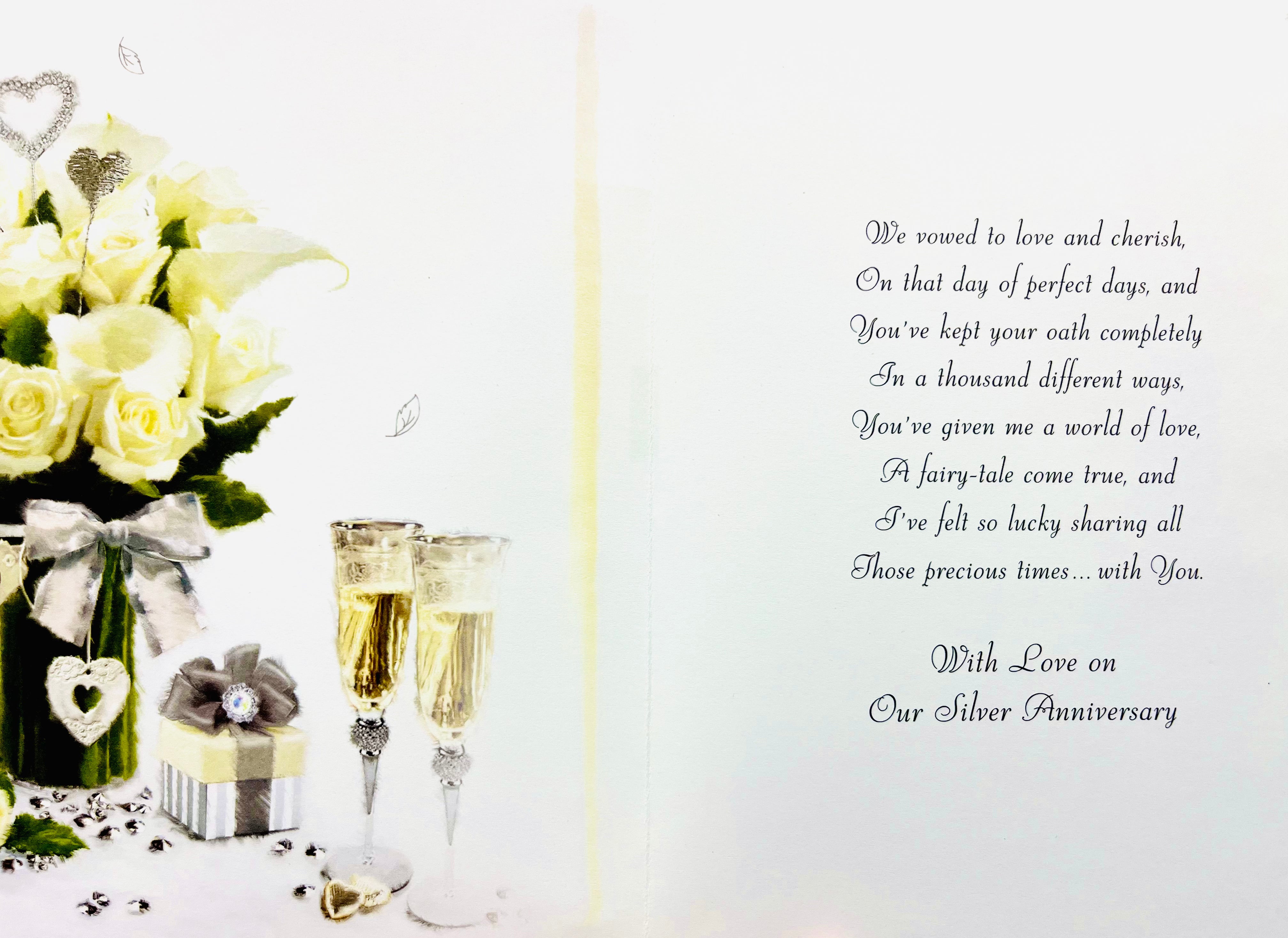 Wife Silver Wedding Anniversary Card