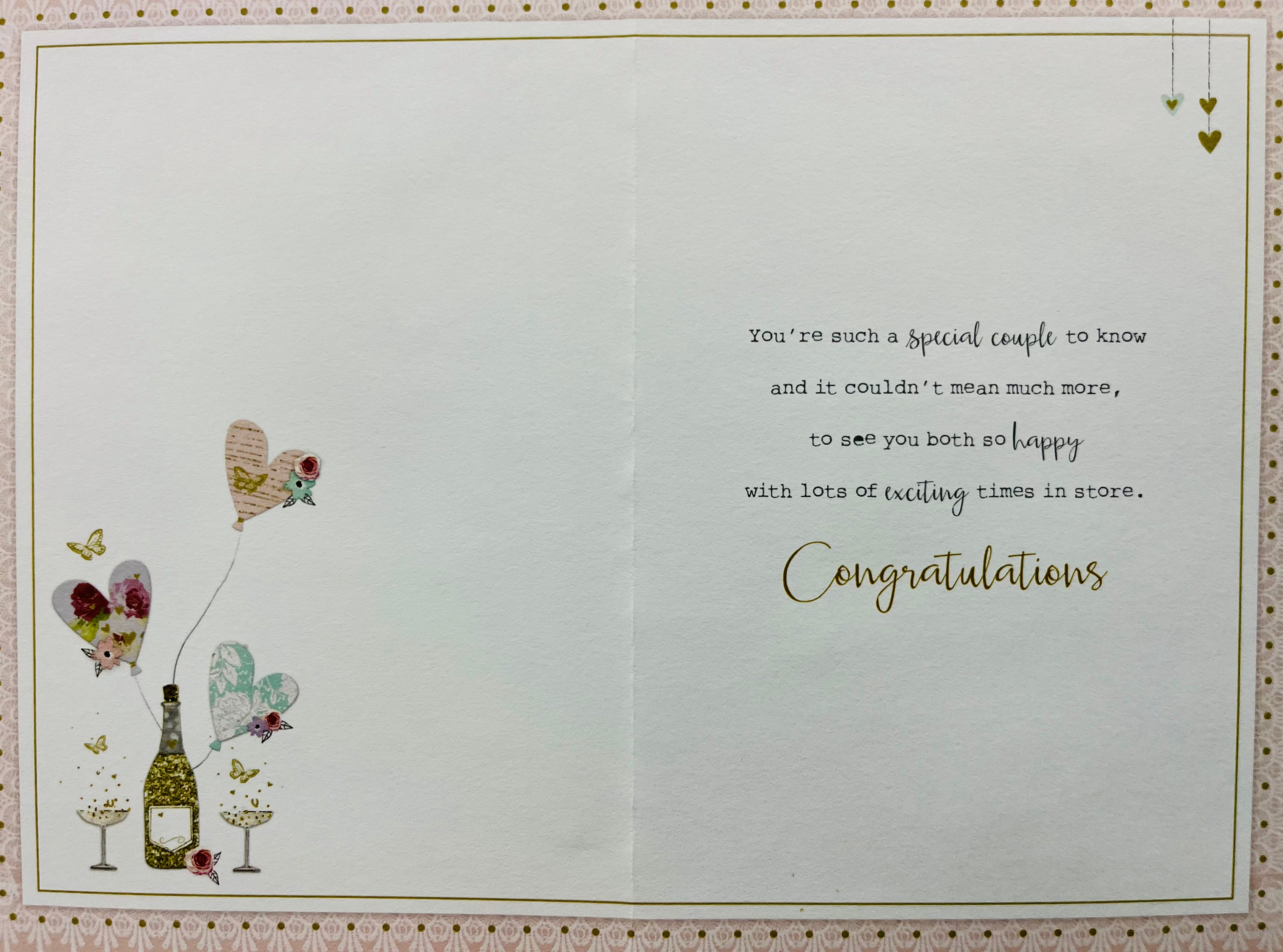 Granddaughter and her Fiancée Engagement Card