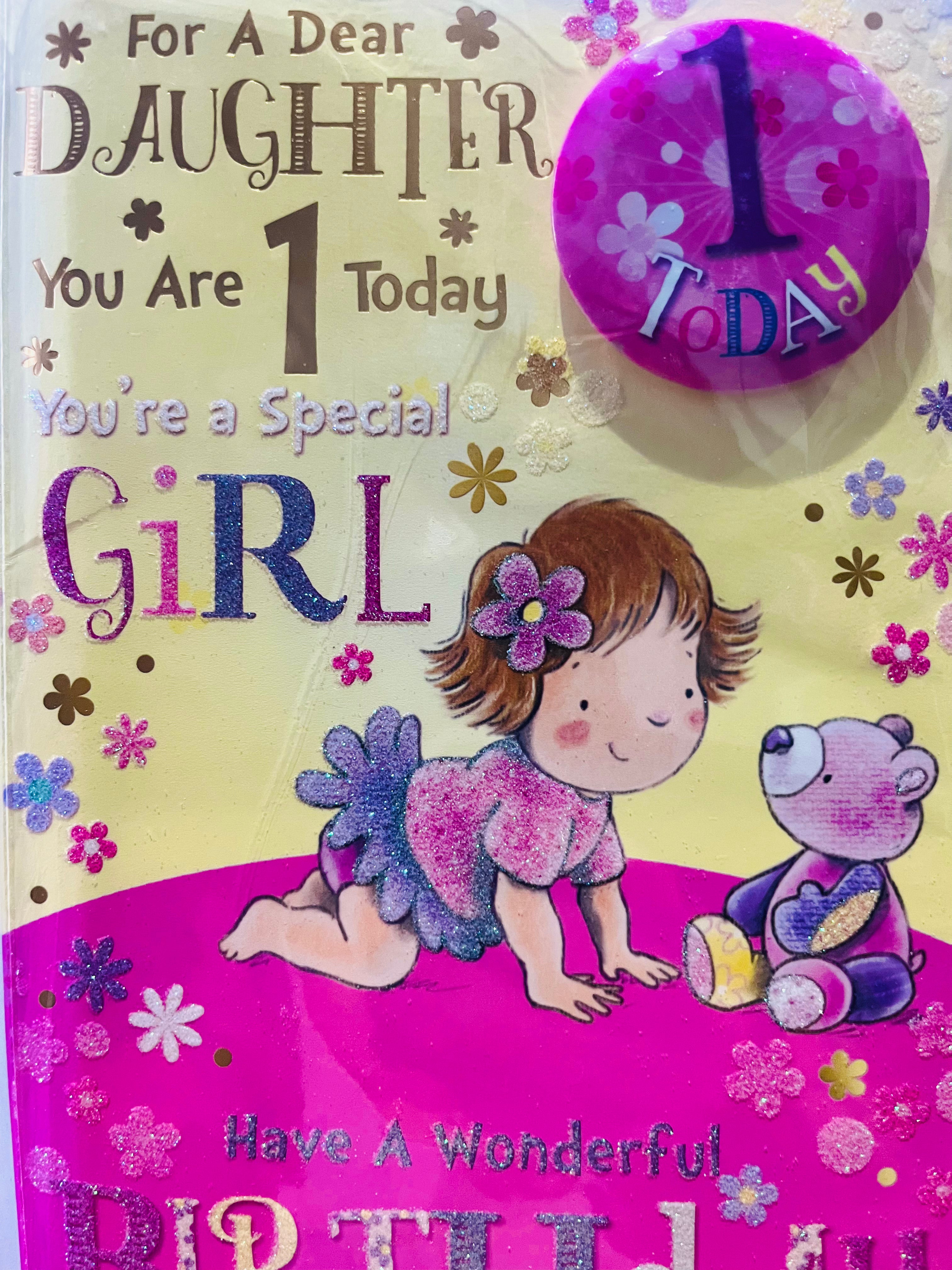 Daughter's 1st Birthday Card