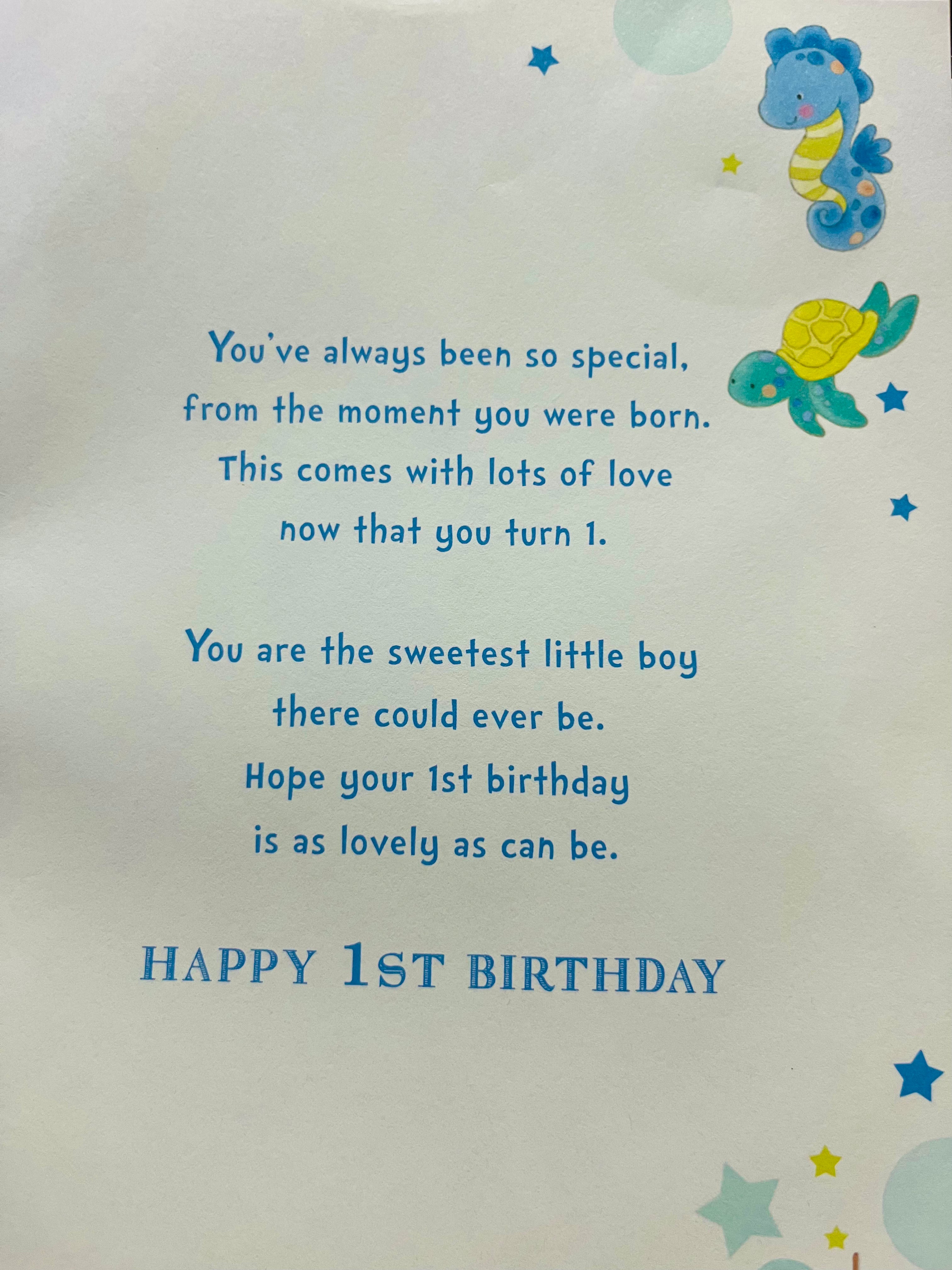 Grandson's 1st Birthday Card