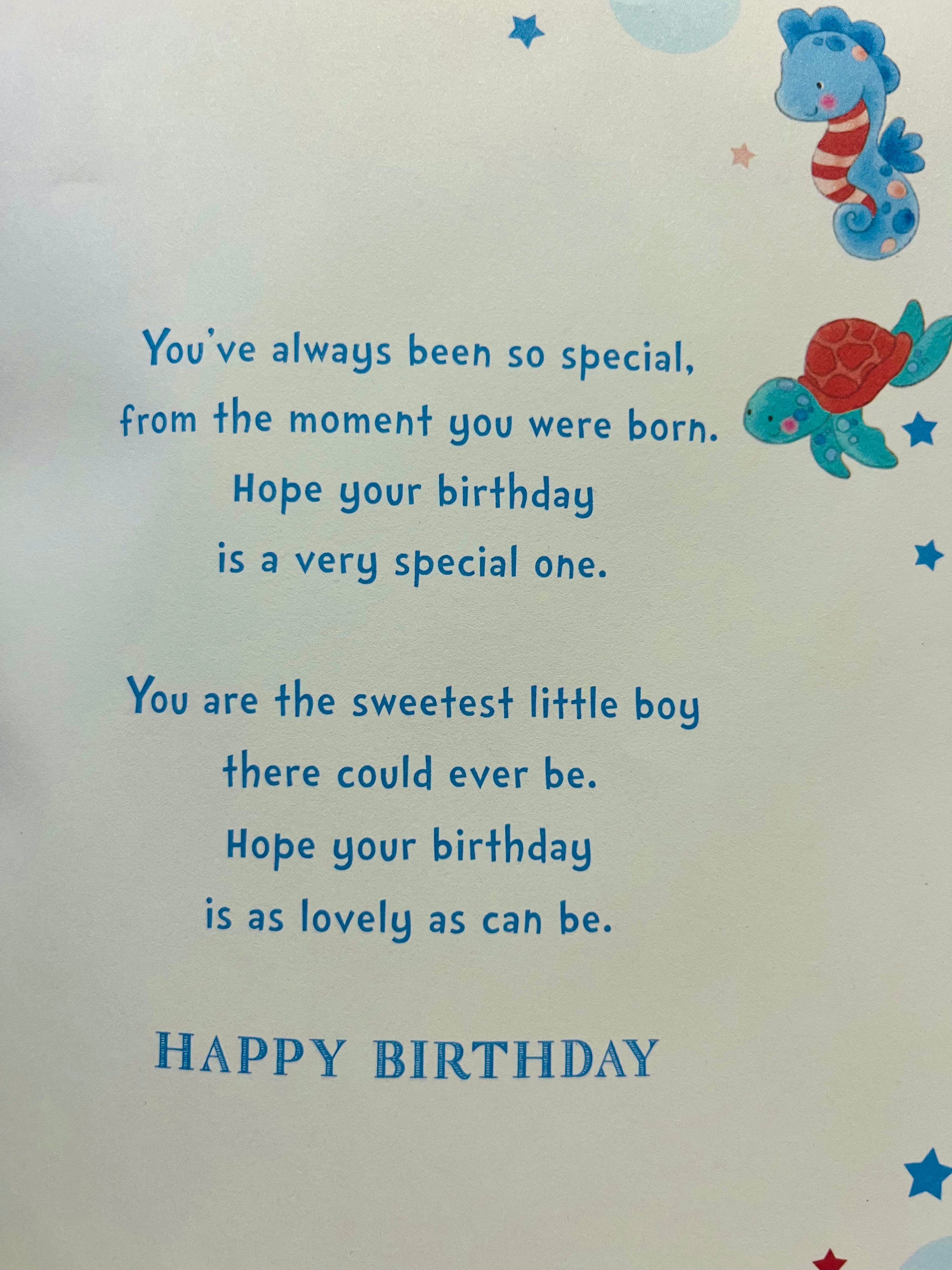 Son's 1st Birthday Card