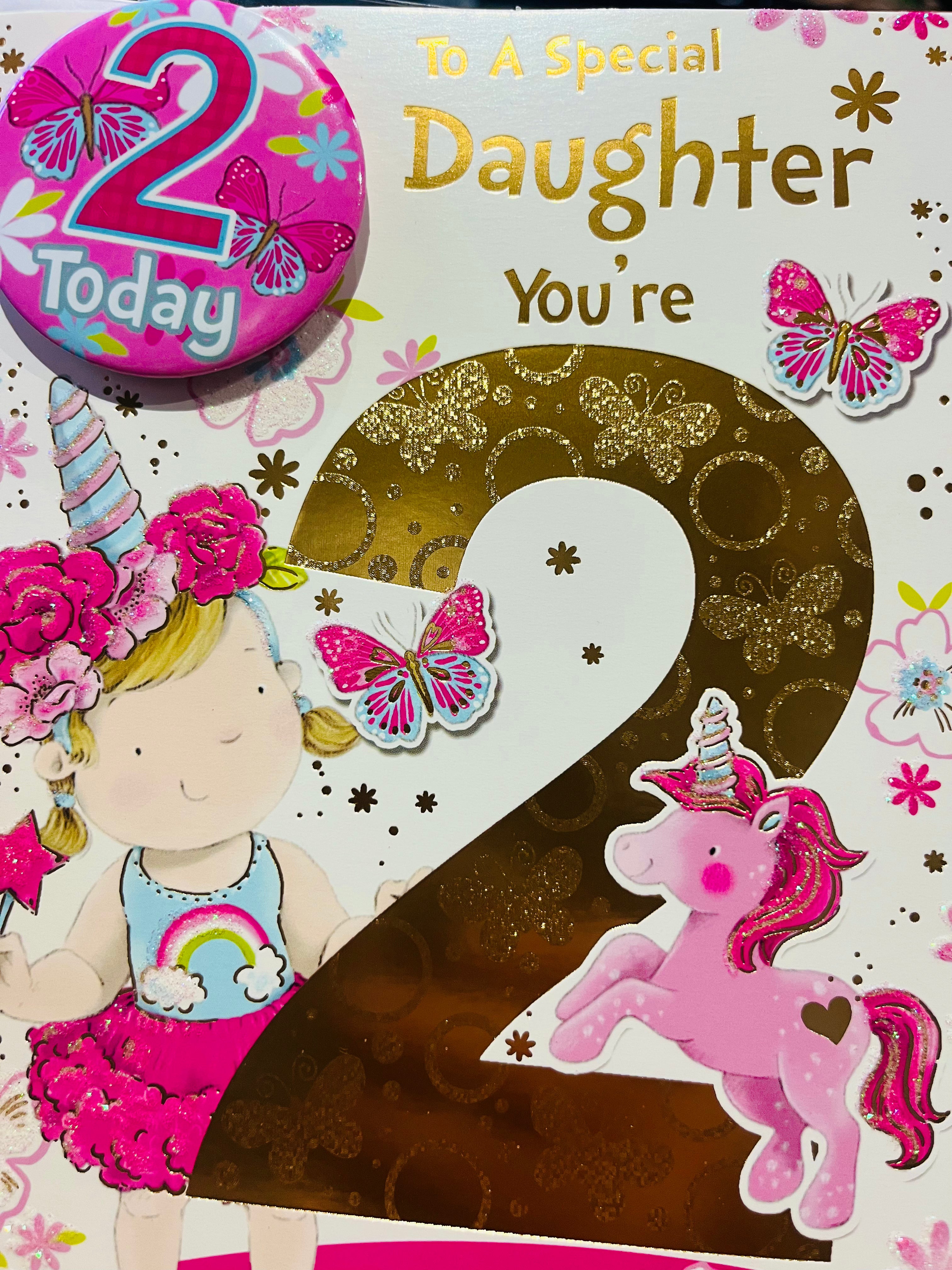 Daughter's 2nd Birthday Card