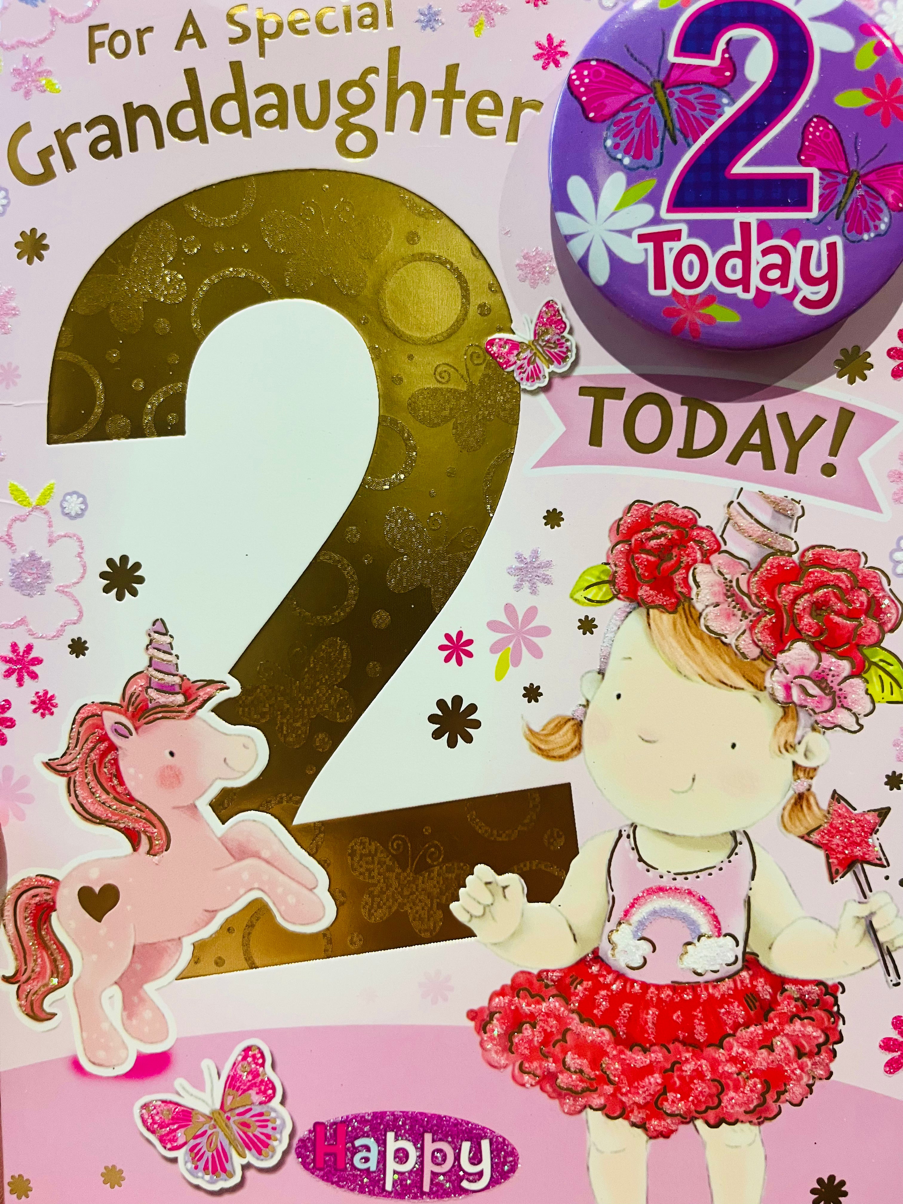 Granddaughter's 2nd Birthday Card