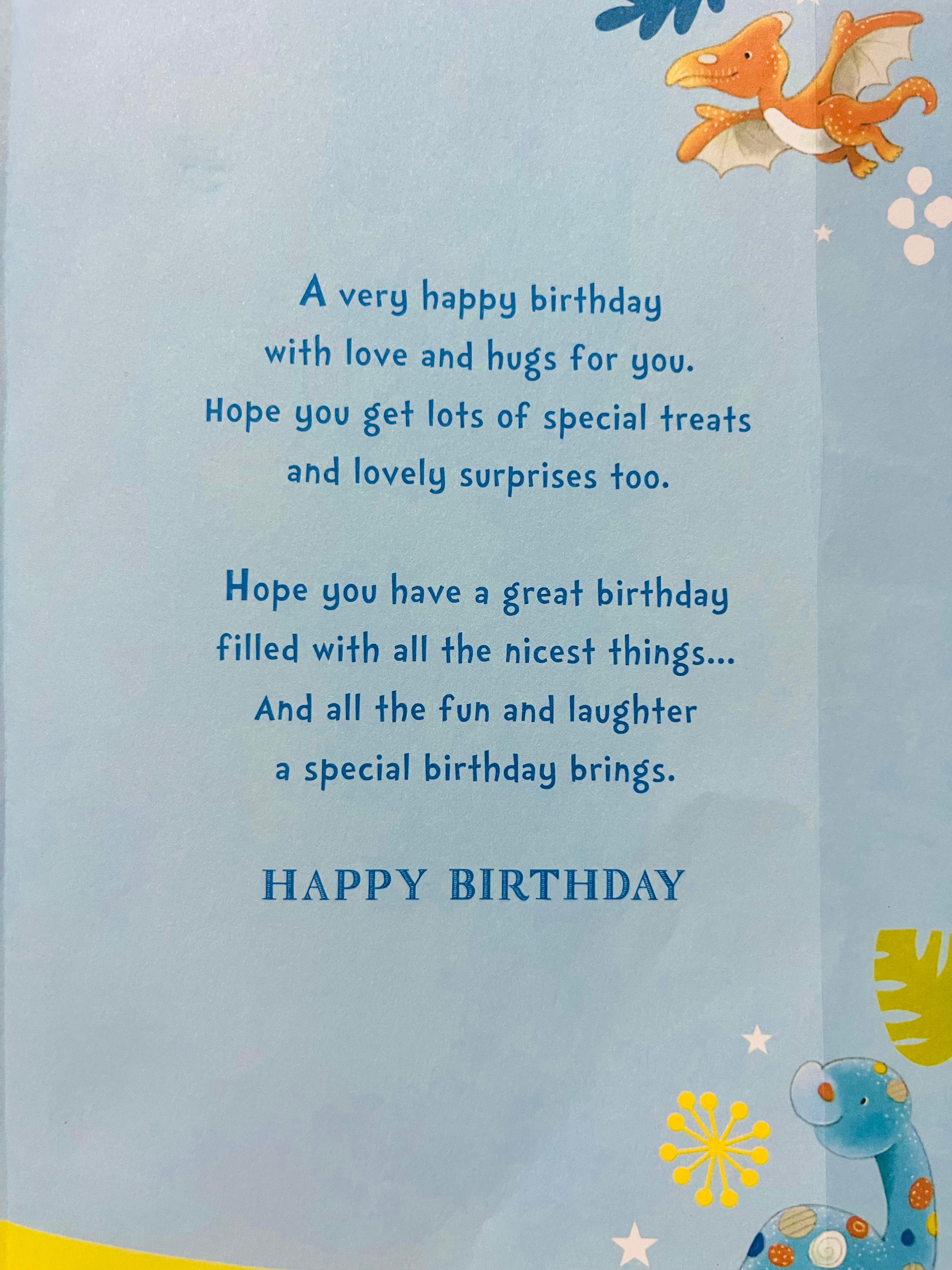 Son's 2nd Birthday Card