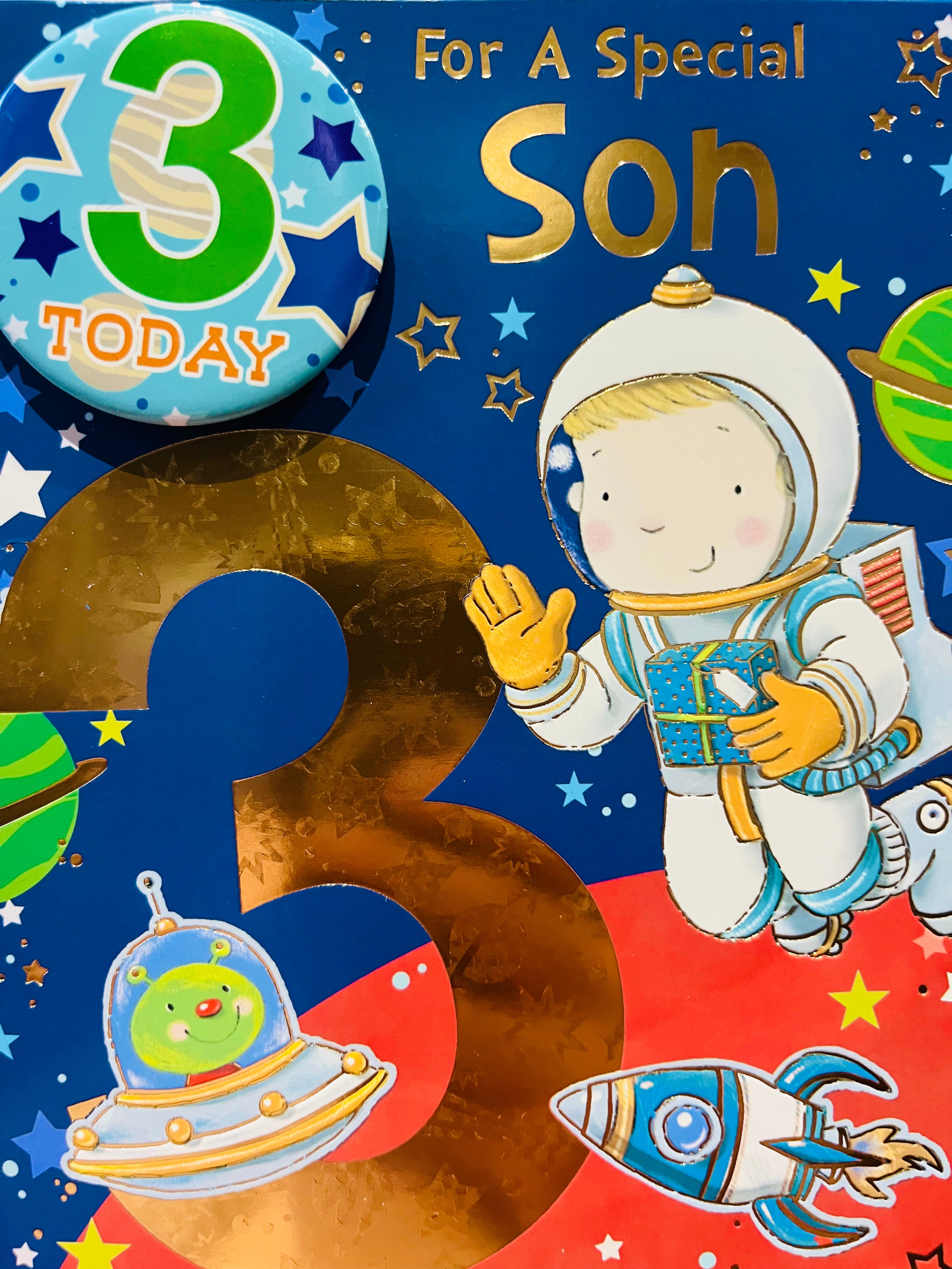 Son's 3rd Birthday Card