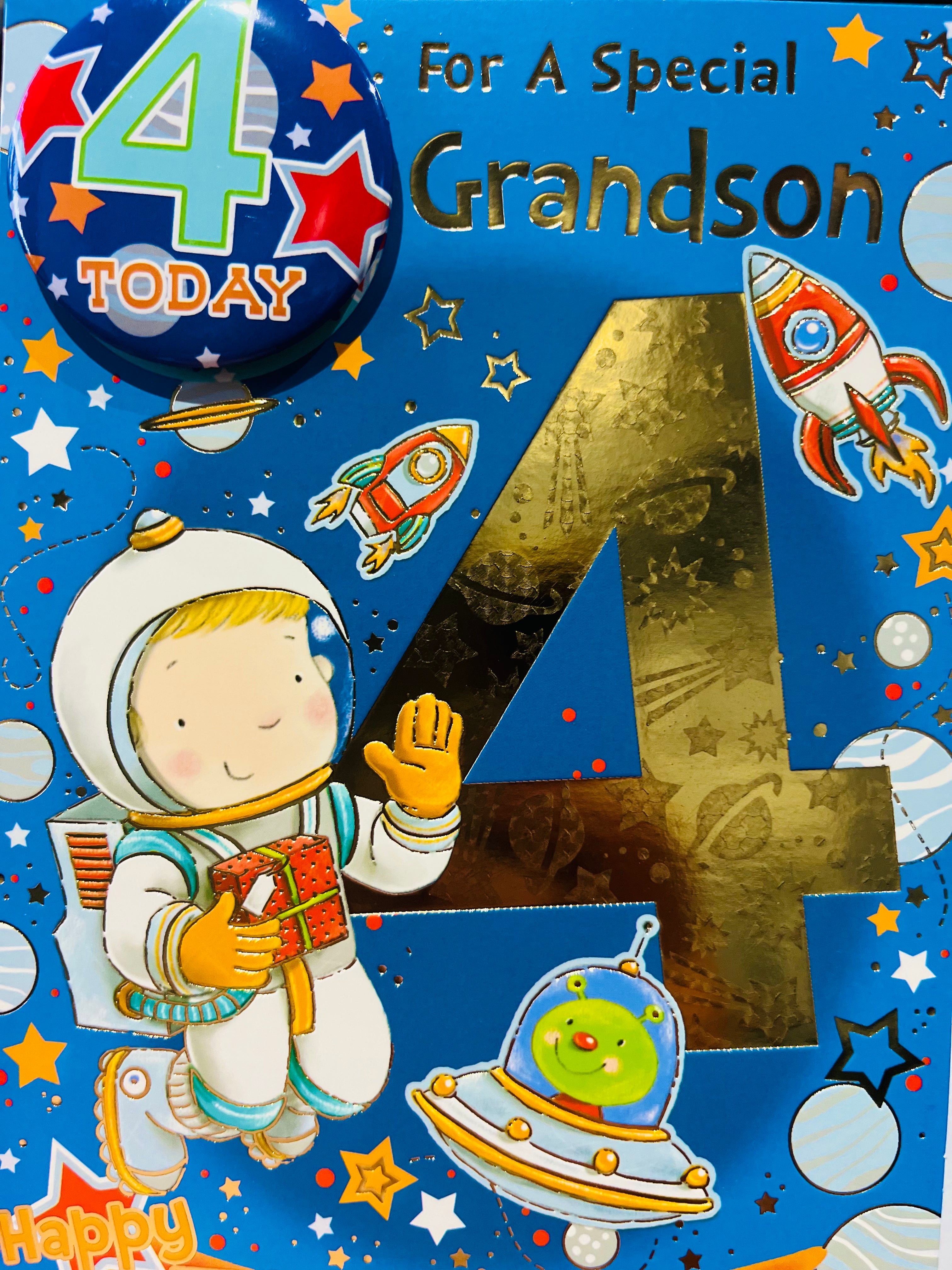 Grandson's 4th Birthday Card