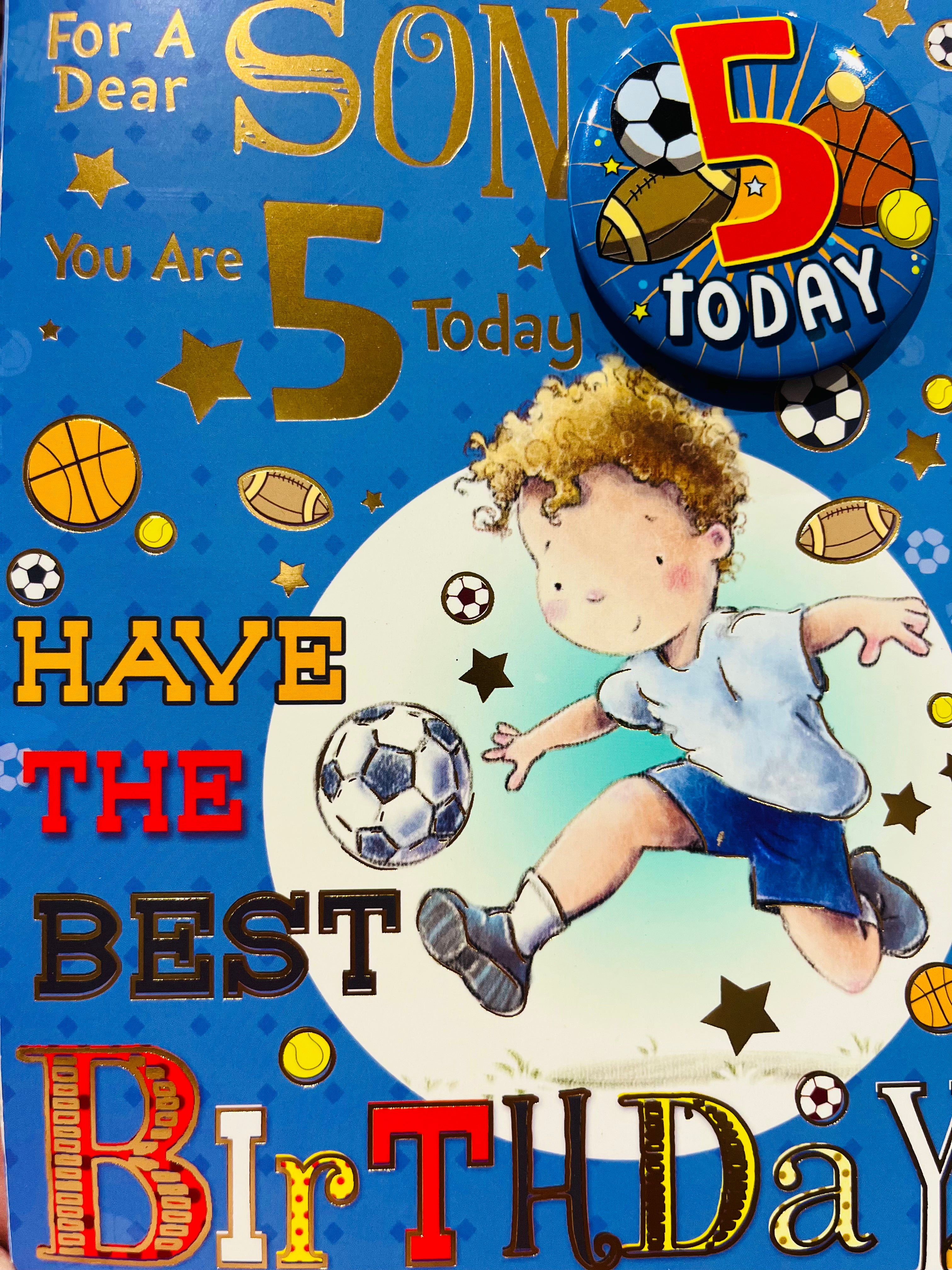 Son's 5th Birthday Card