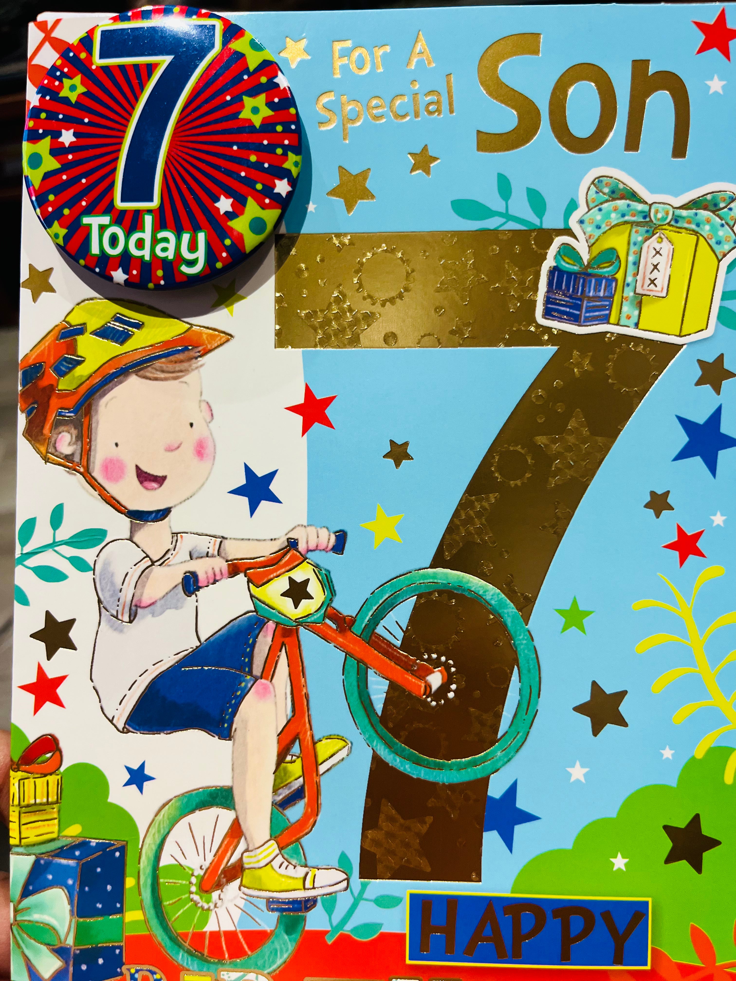 Son's 7th Birthday Card