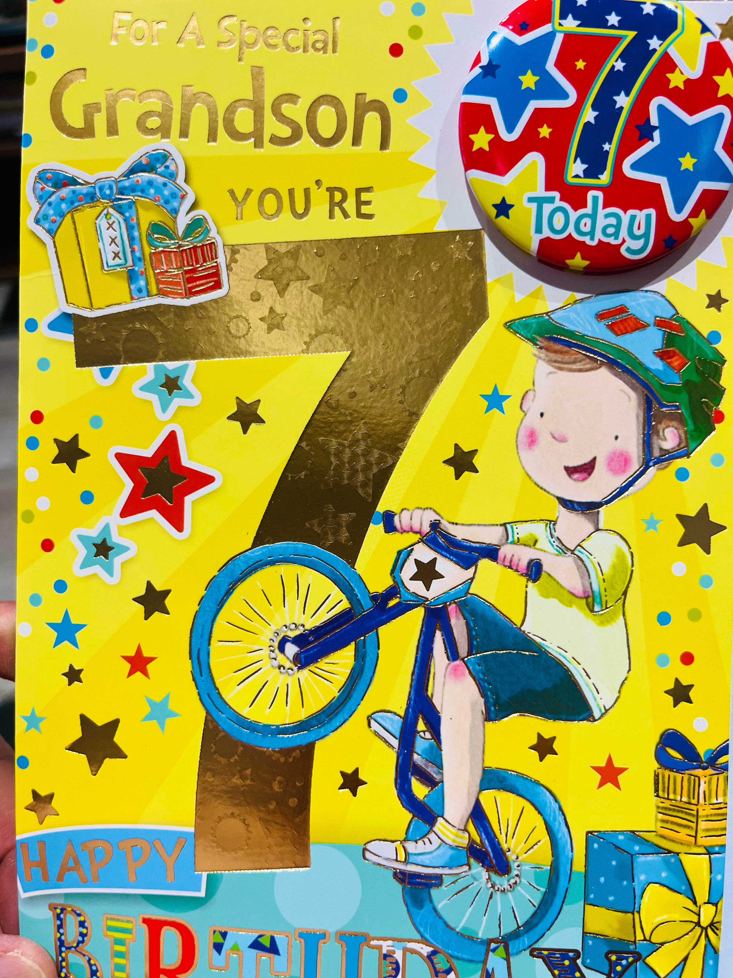 Grandson's 7th Birthday Card