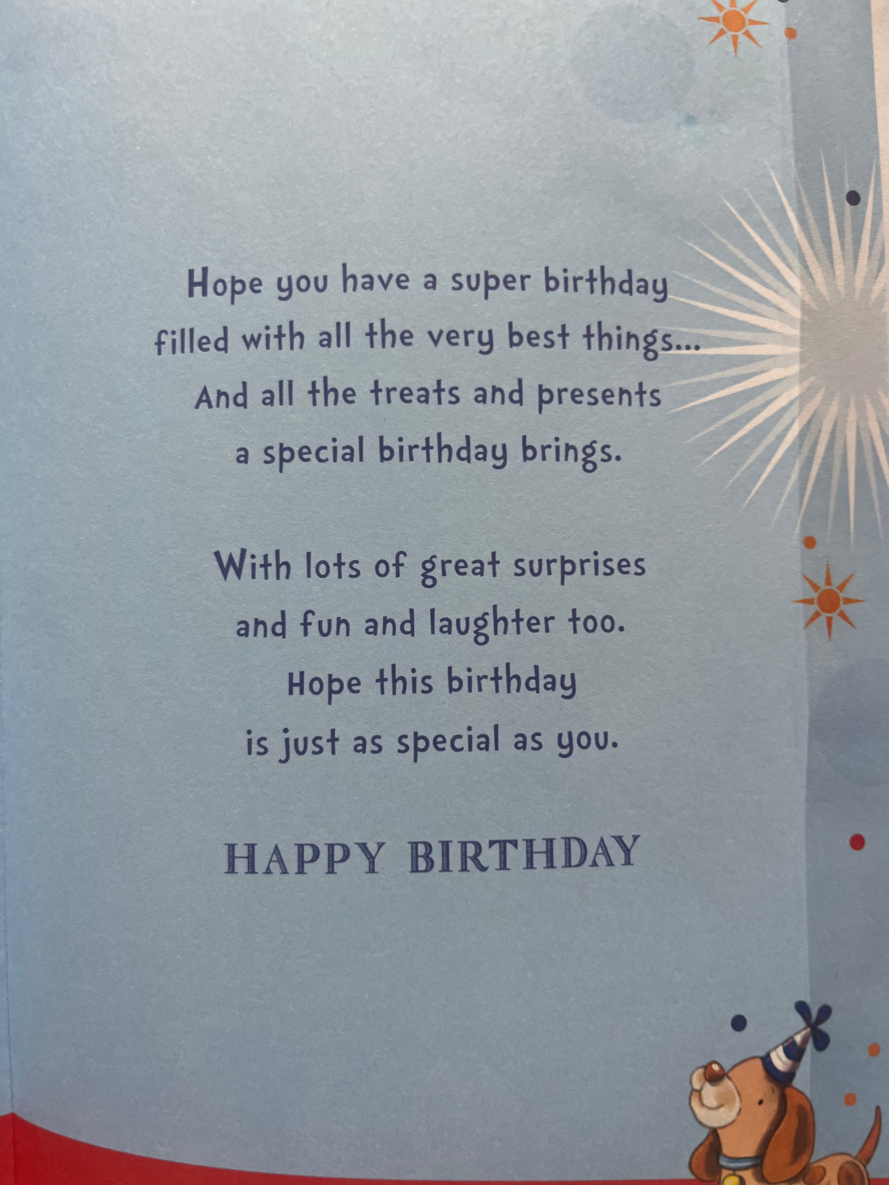 Son's 6th Birthday Card