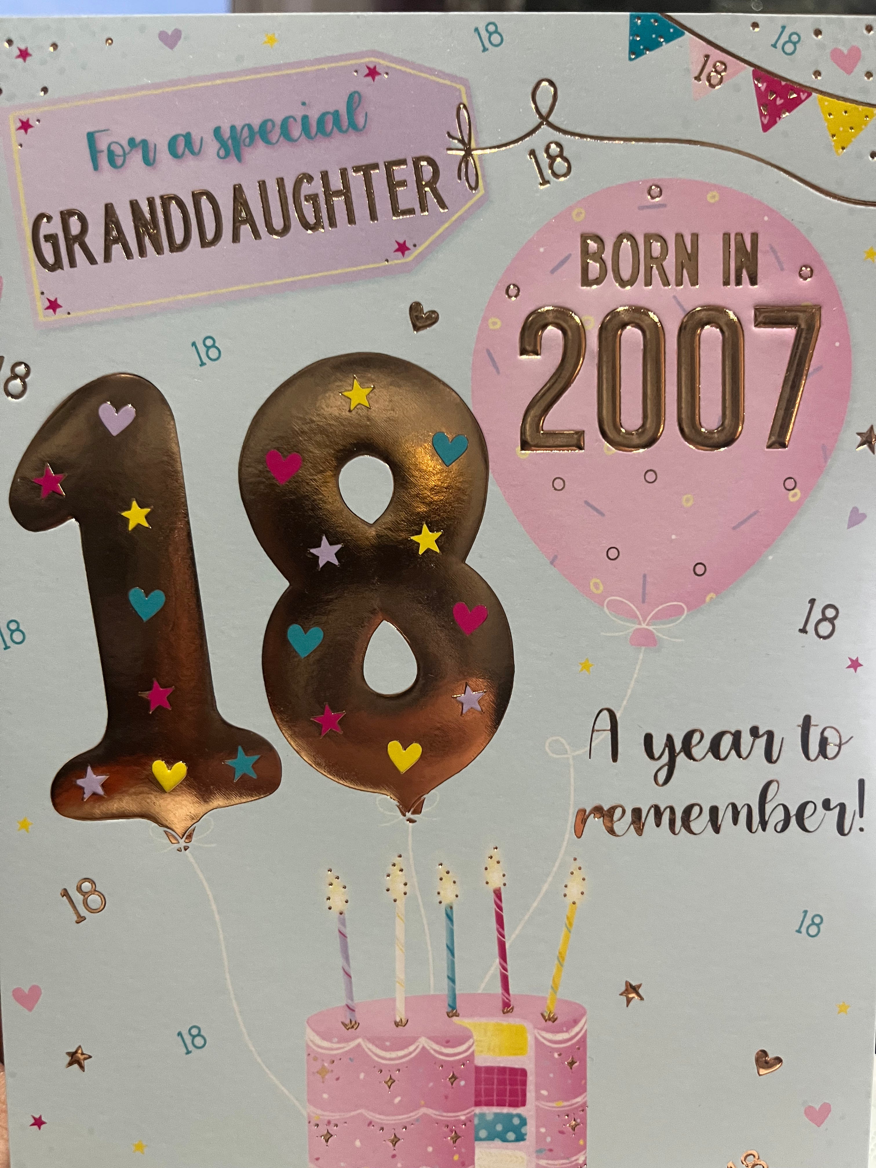 Granddaughter's 18th Birthday Card