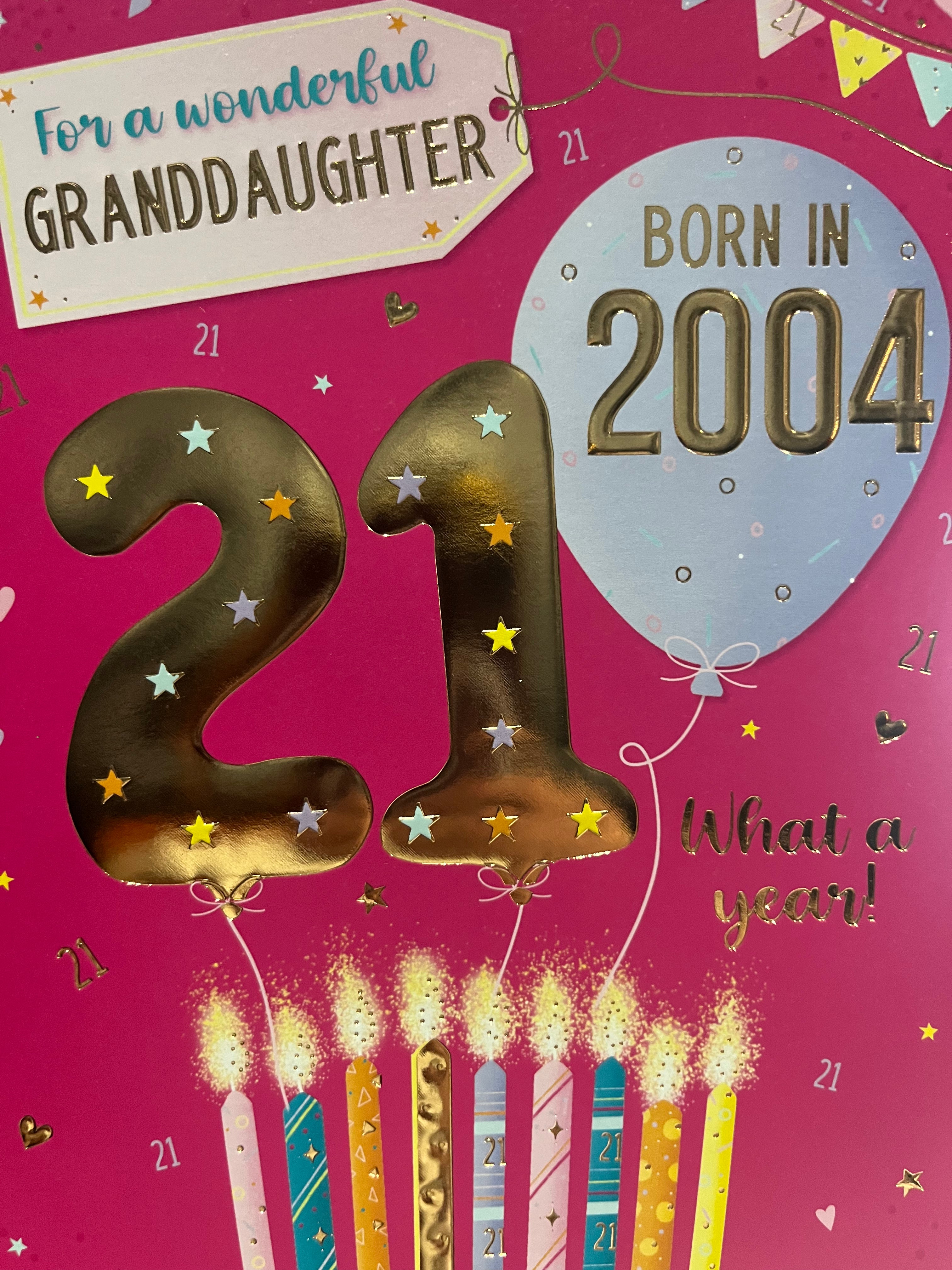 Granddaughter's 21st Birthday Card