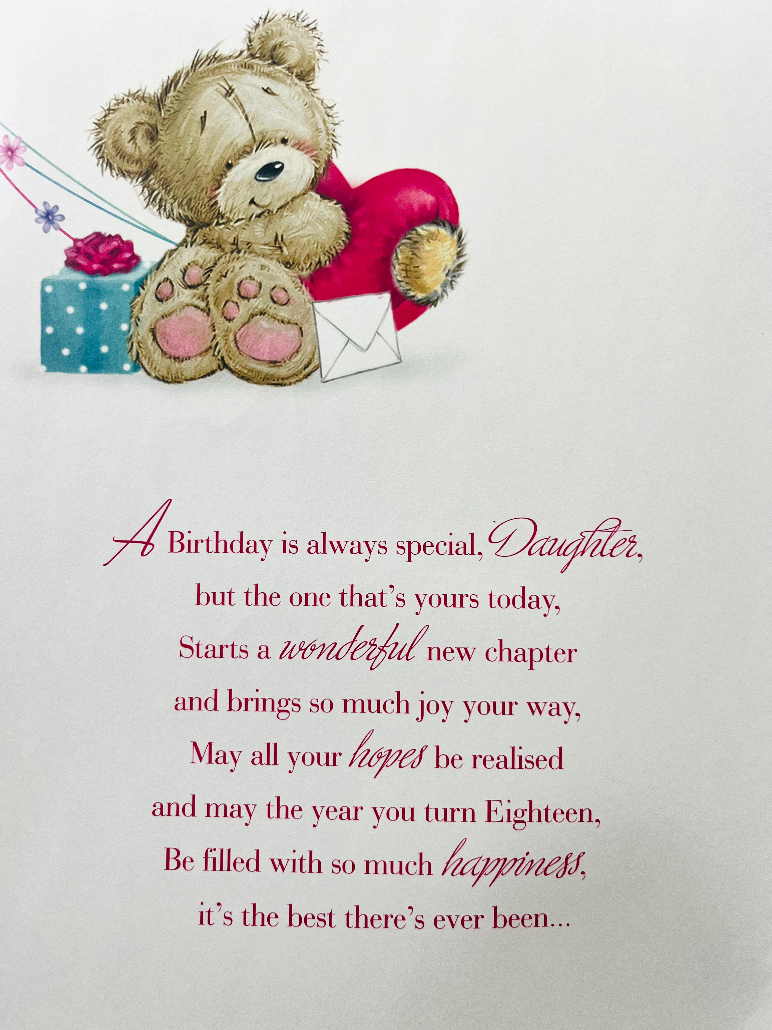 Daughter's 18th Birthday Card