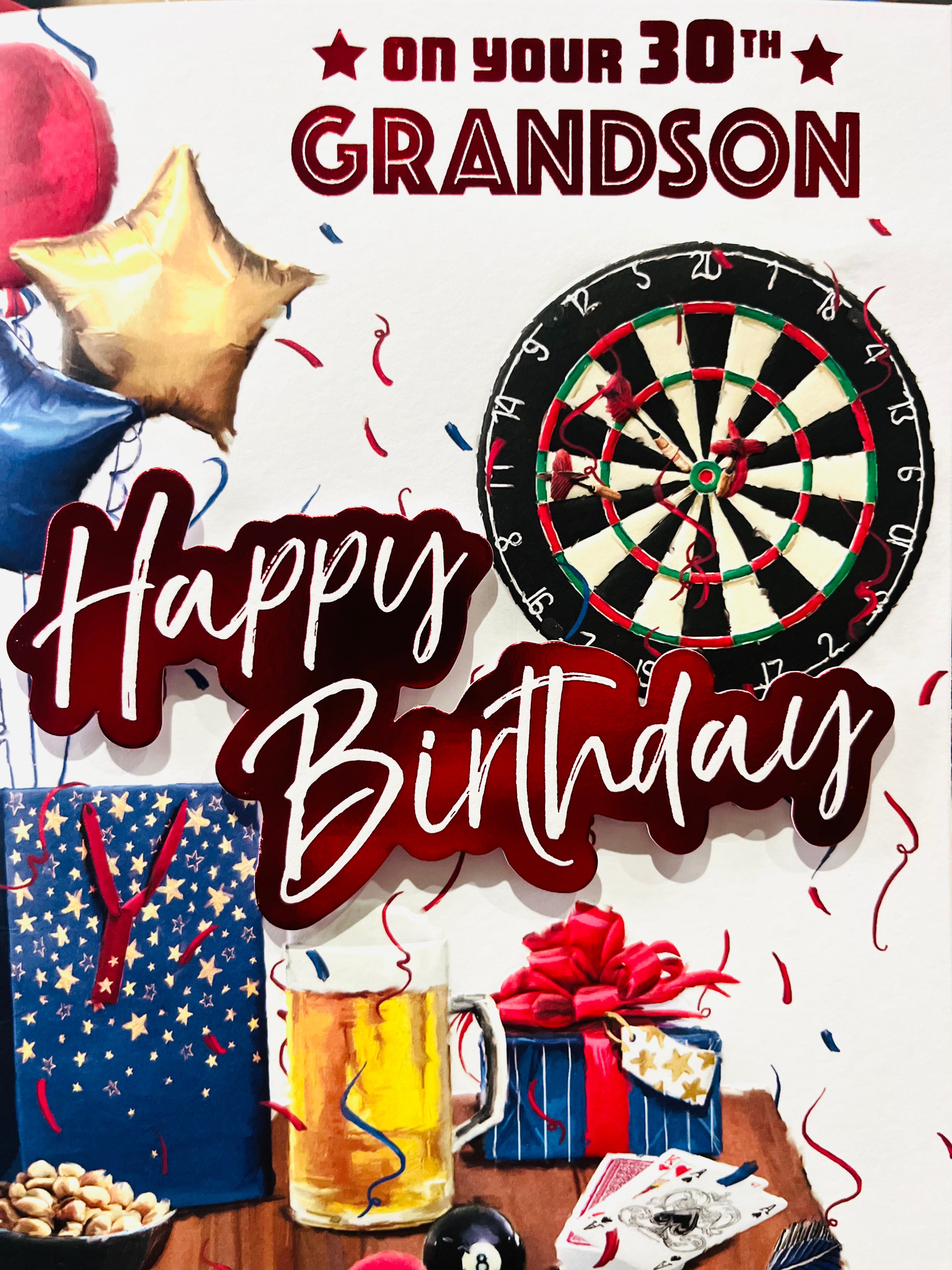 Grandson's 30th Birthday Card