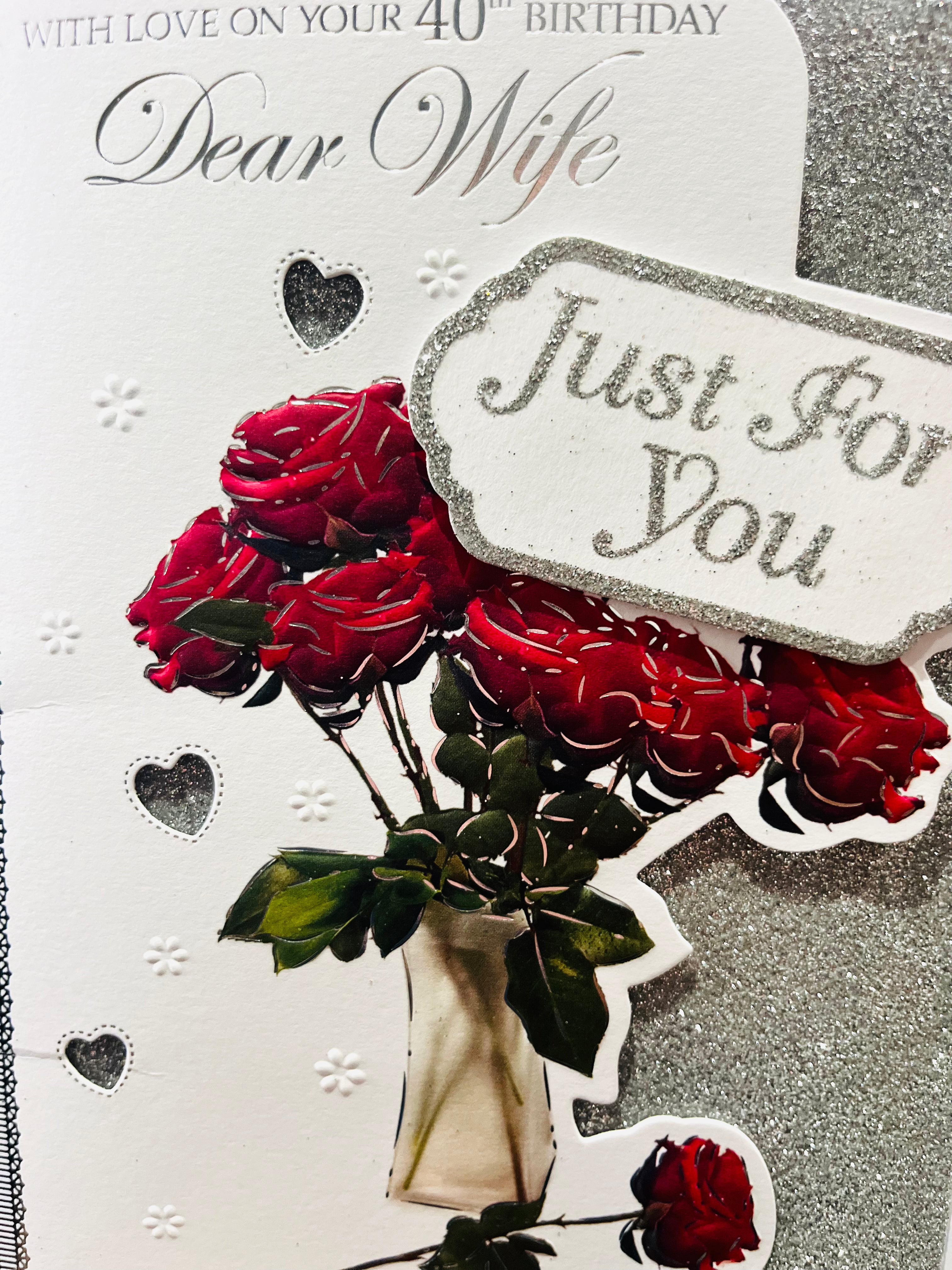 Wife's 40th Birthday Card