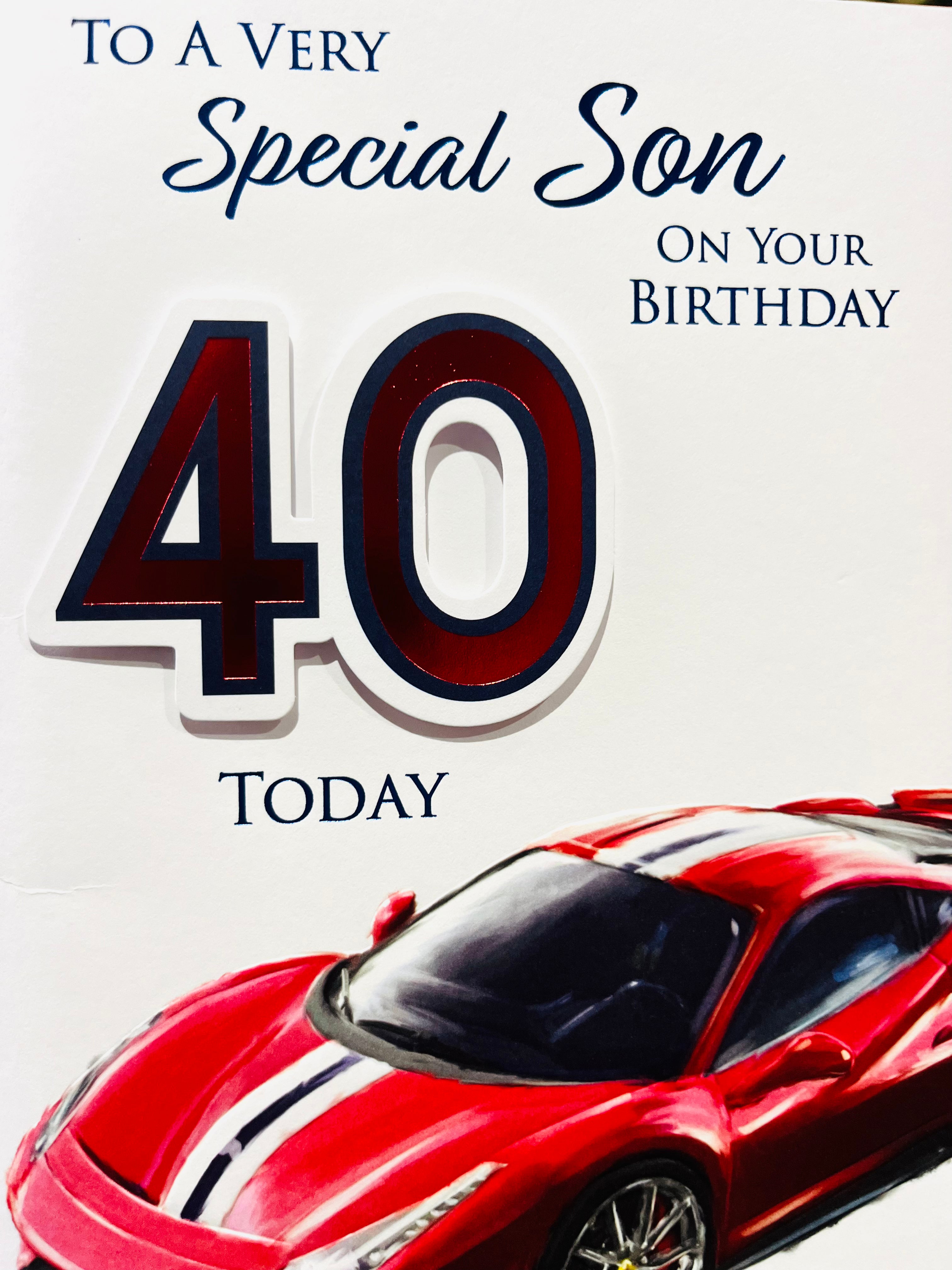 Son's 40th Birthday Card