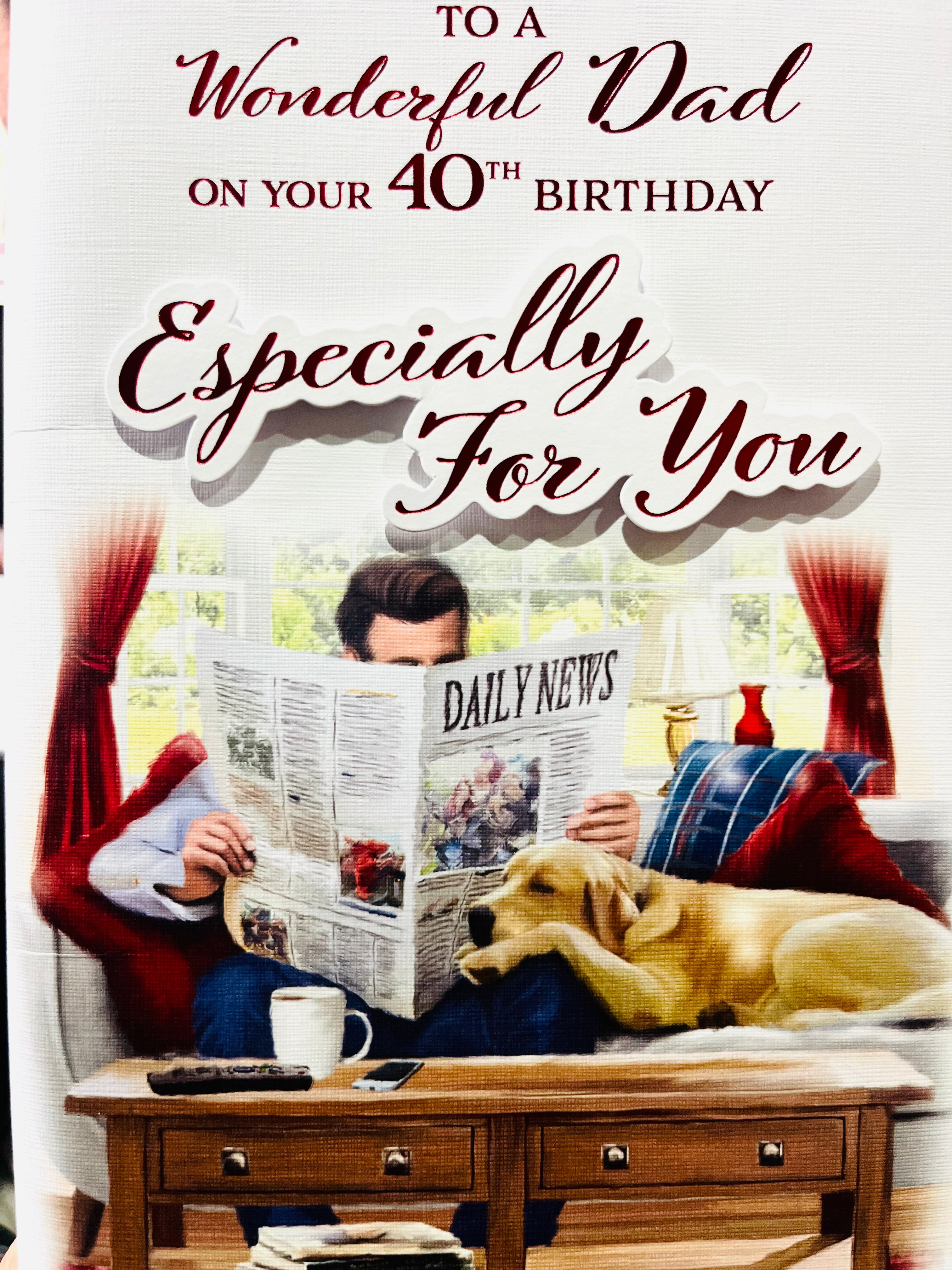 Dad's 40th Birthday Card