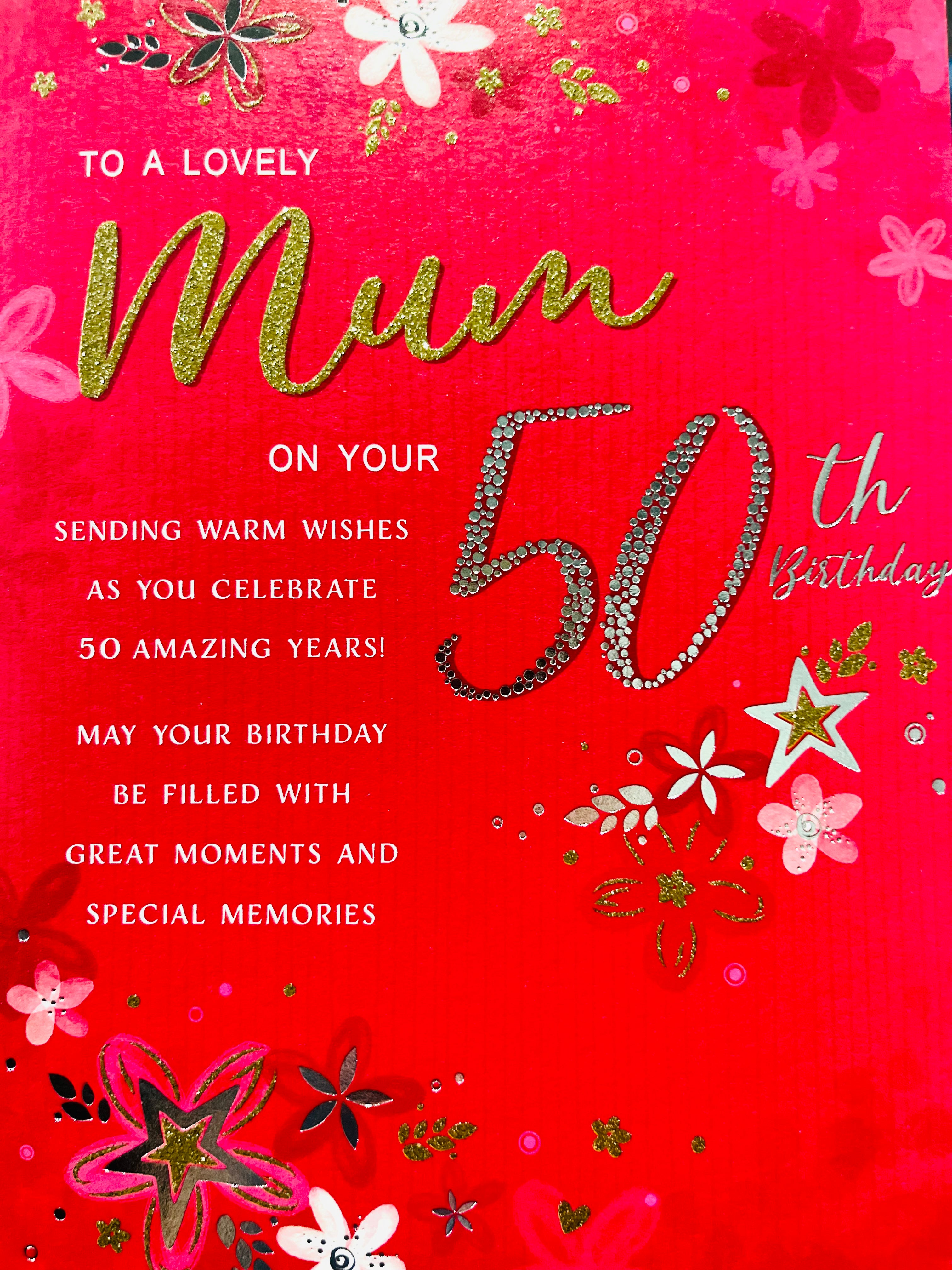 Mum's 50th Birthday Card
