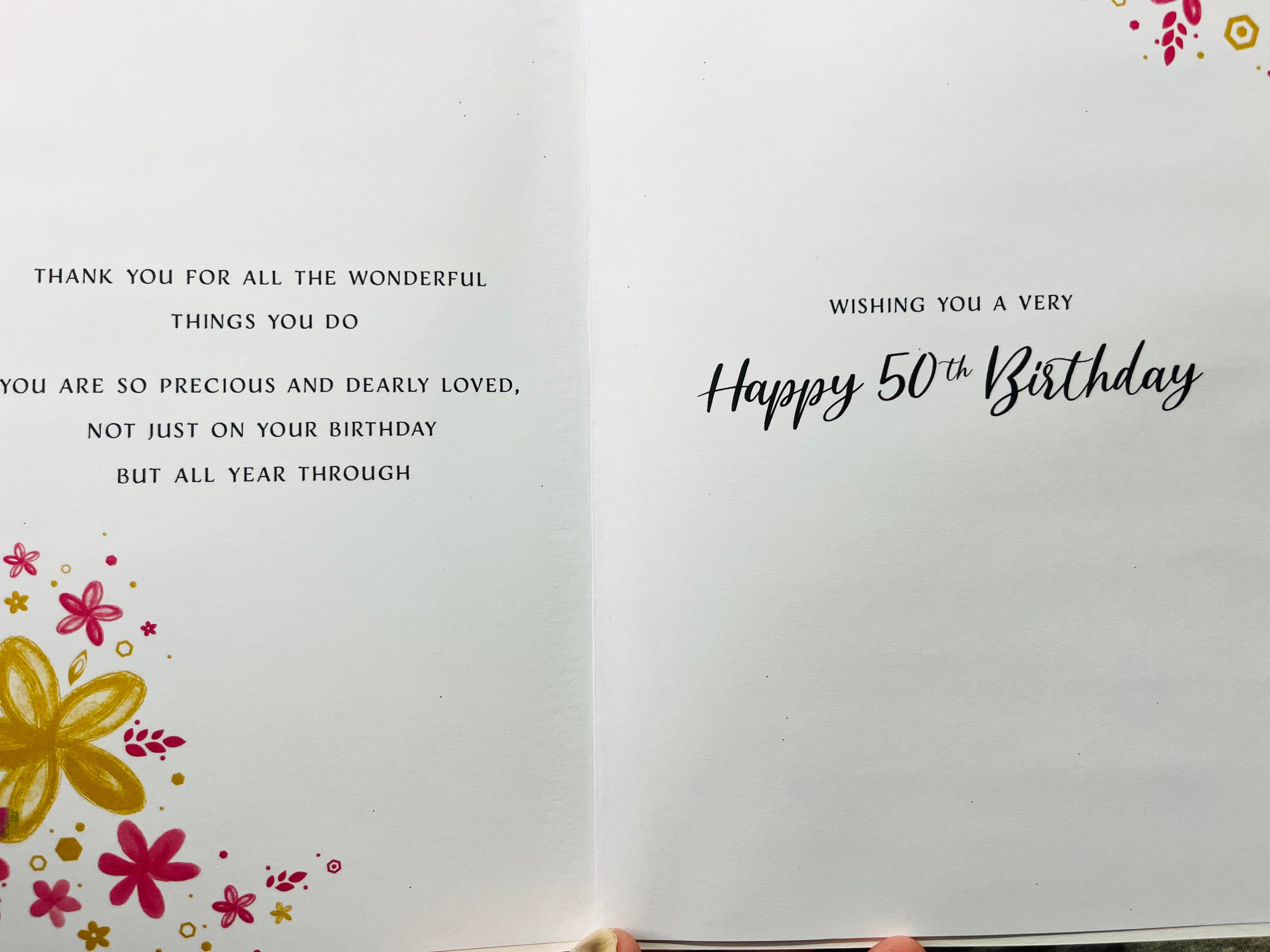 Mum's 50th Birthday Card