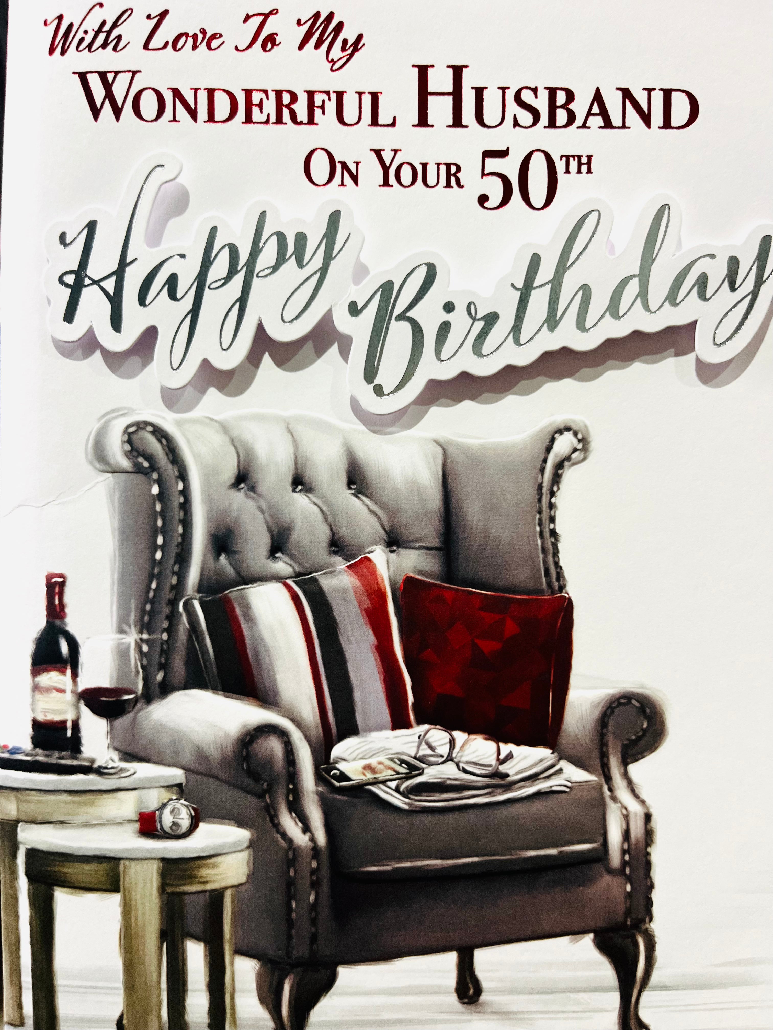 Husband's 50th Birthday Card