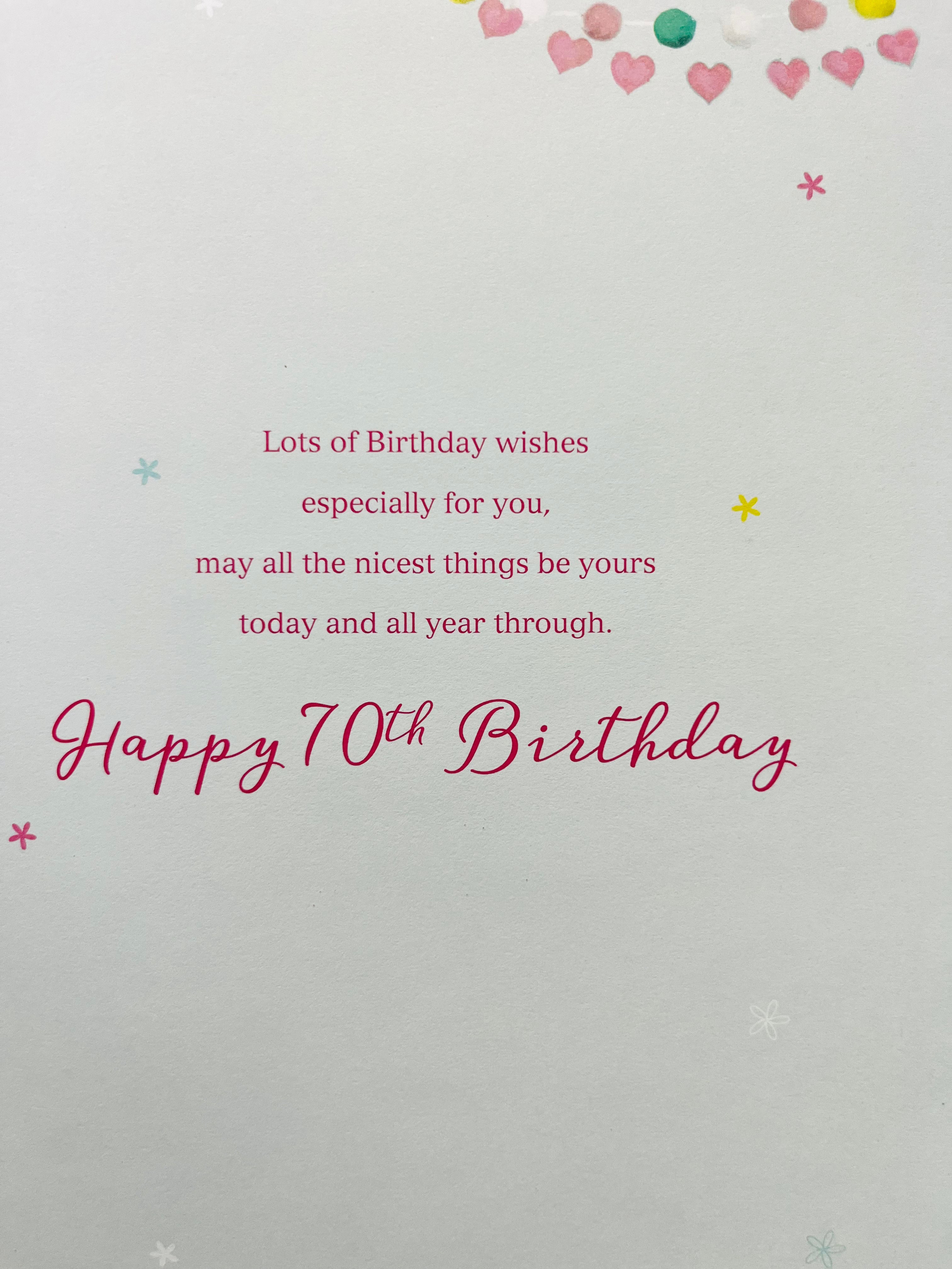Grandma's 70th Birthday Card